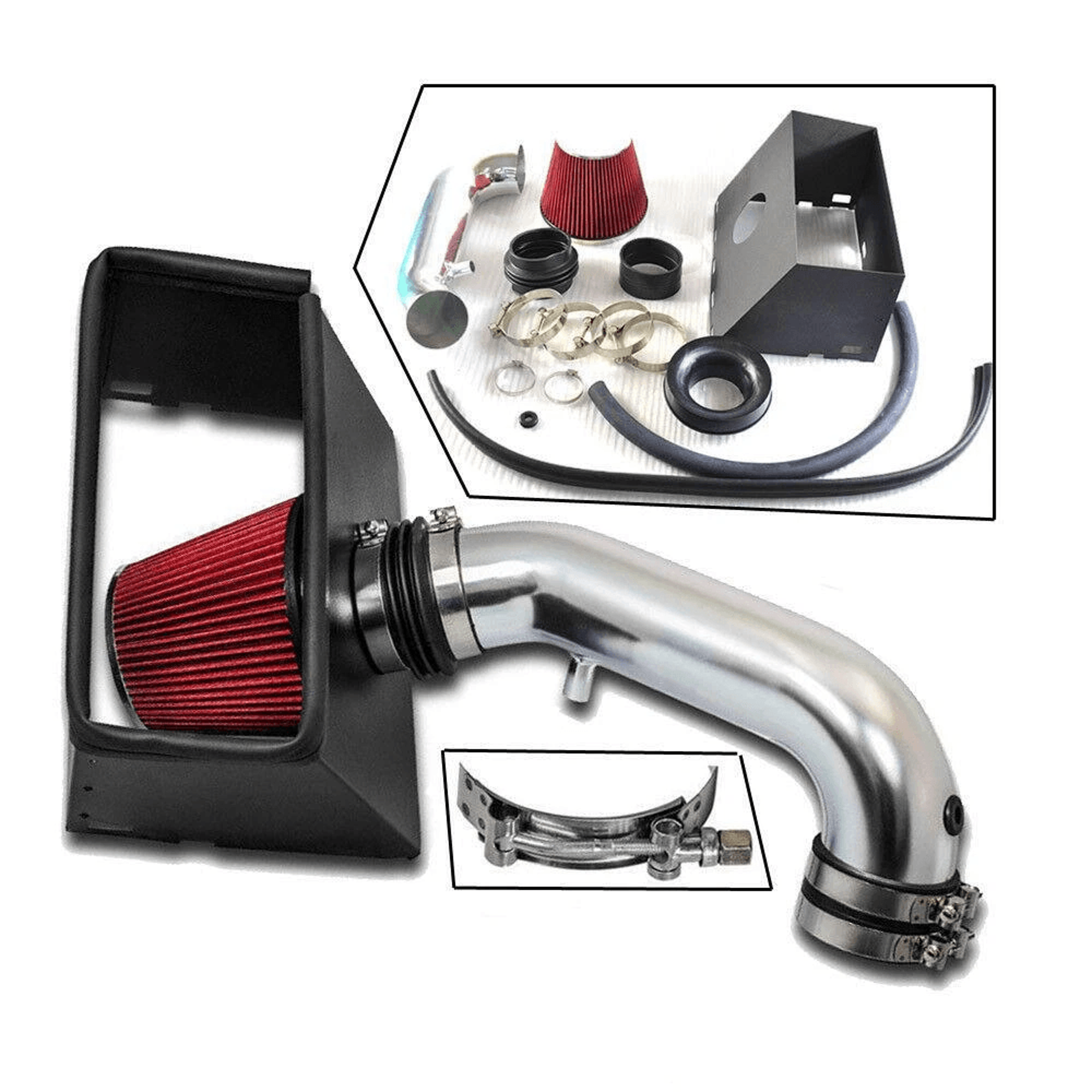 cold air intake & filter dodge ram red performance upgrade