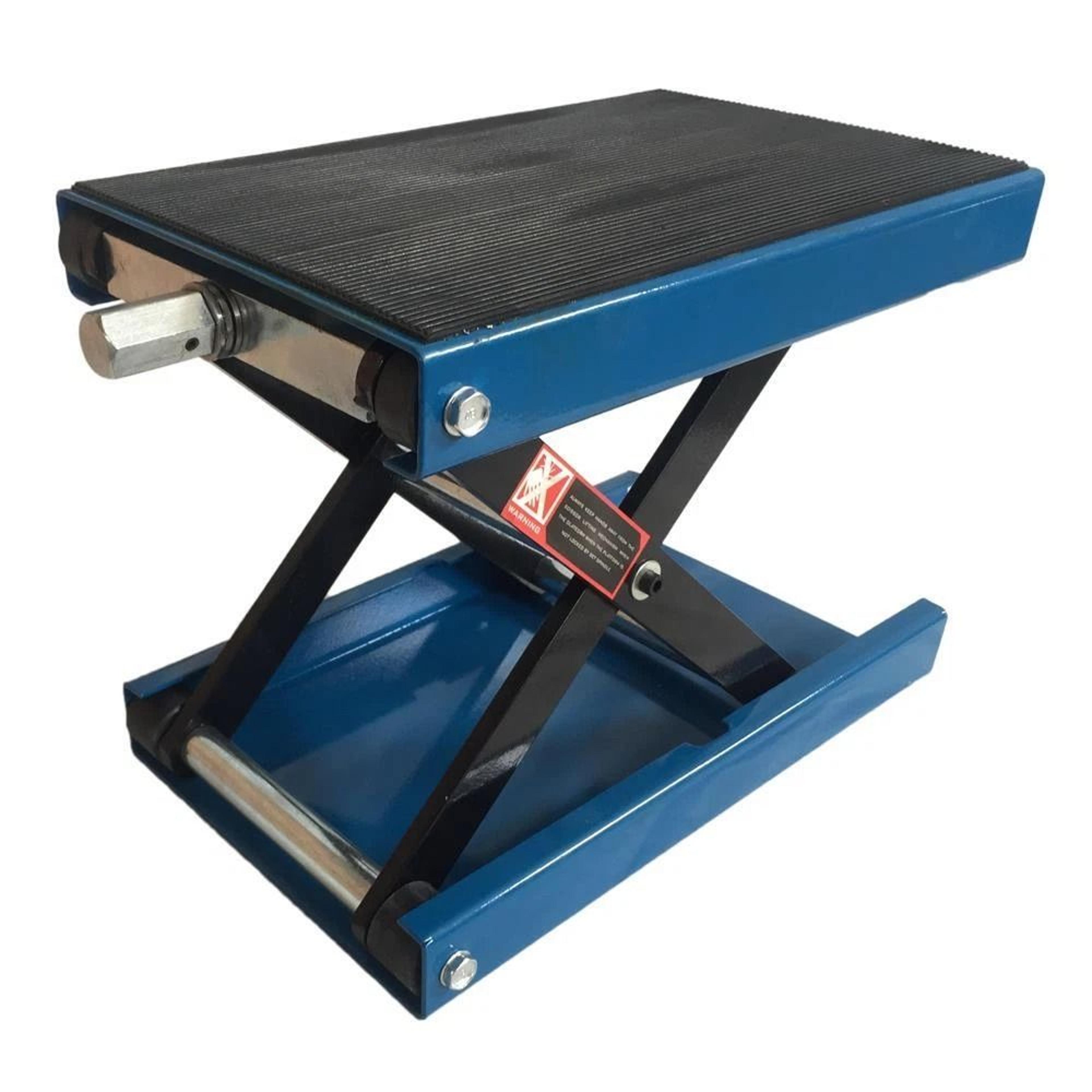 scissor jack portable lift stand for atvs, motorcycles & bikes compact & durable
