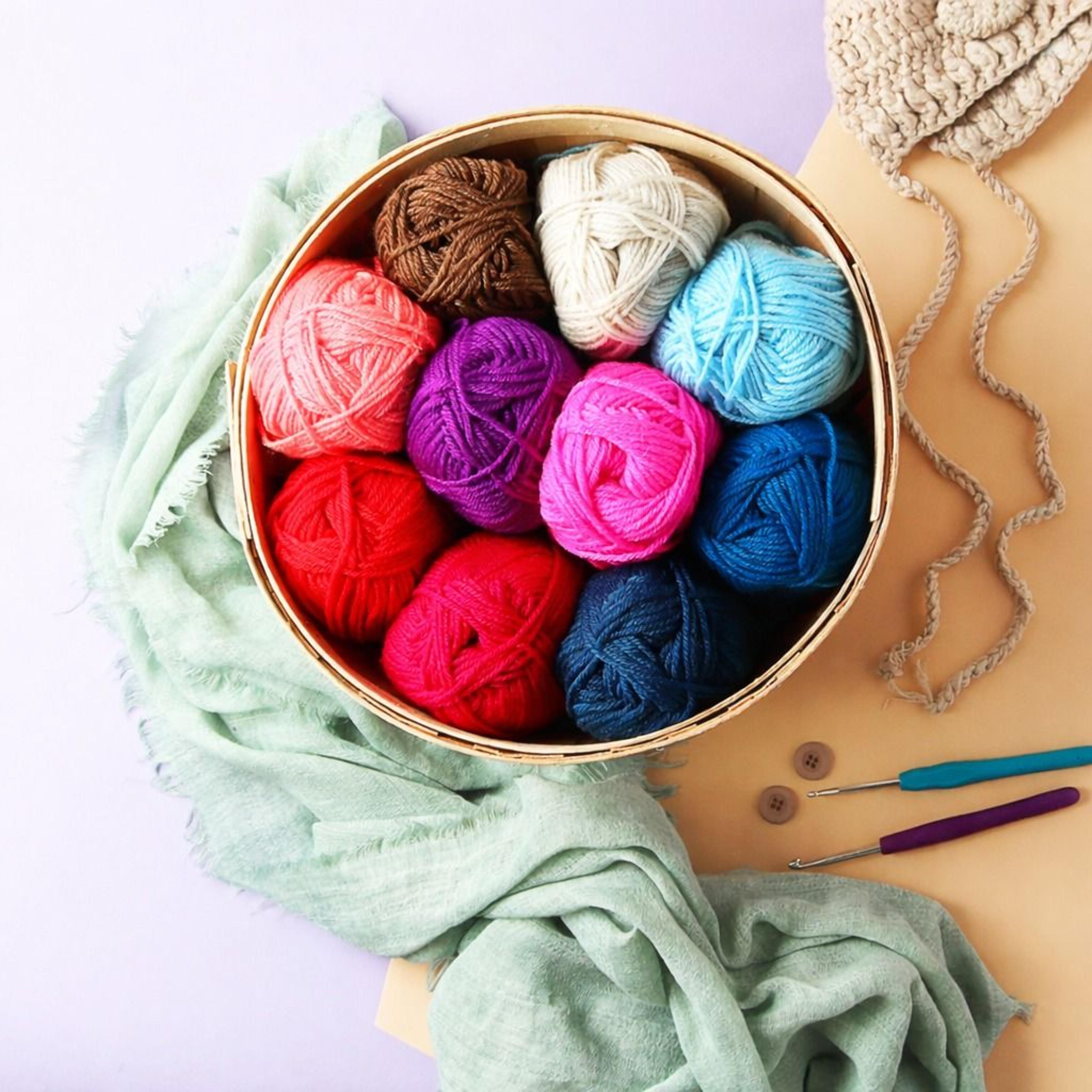 multicolor acrylic yarn for crochet set soft multicolor yarn skeins for knitting, crochet & diy crafts