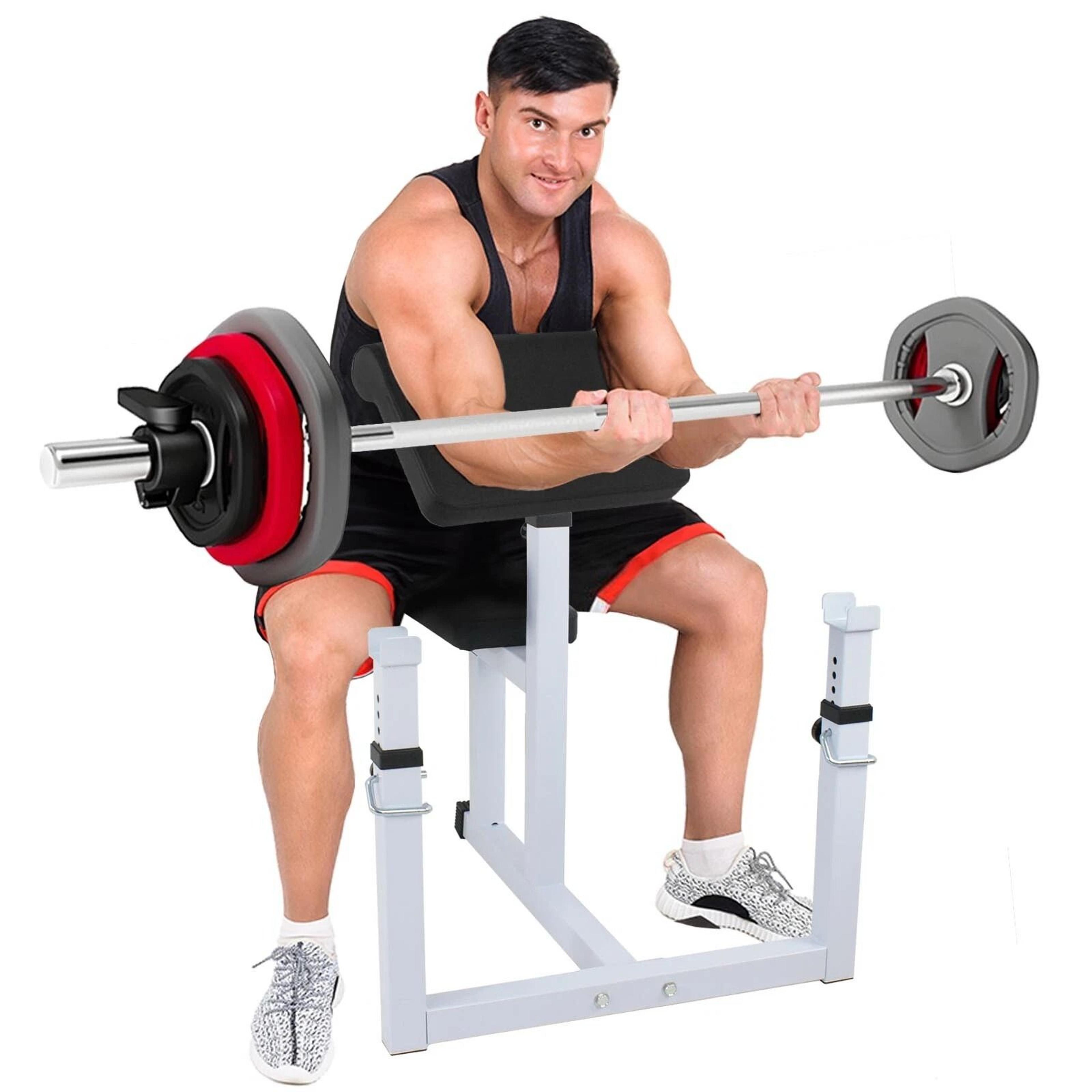 adjustable preacher curl bench for arm strength & muscle training