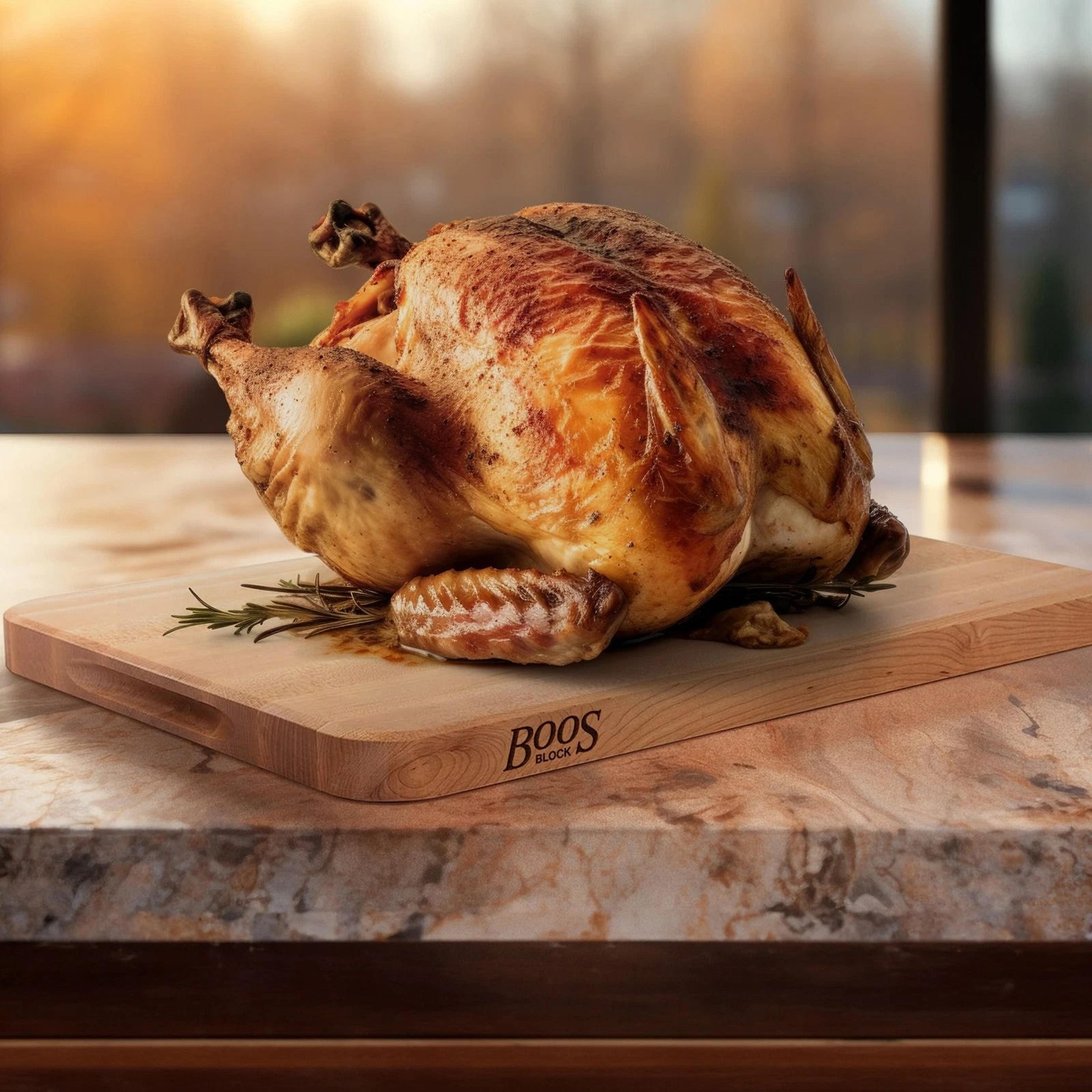 john boos chop n slice maple wood cutting board with finger grips durable & stylish for every kitchen