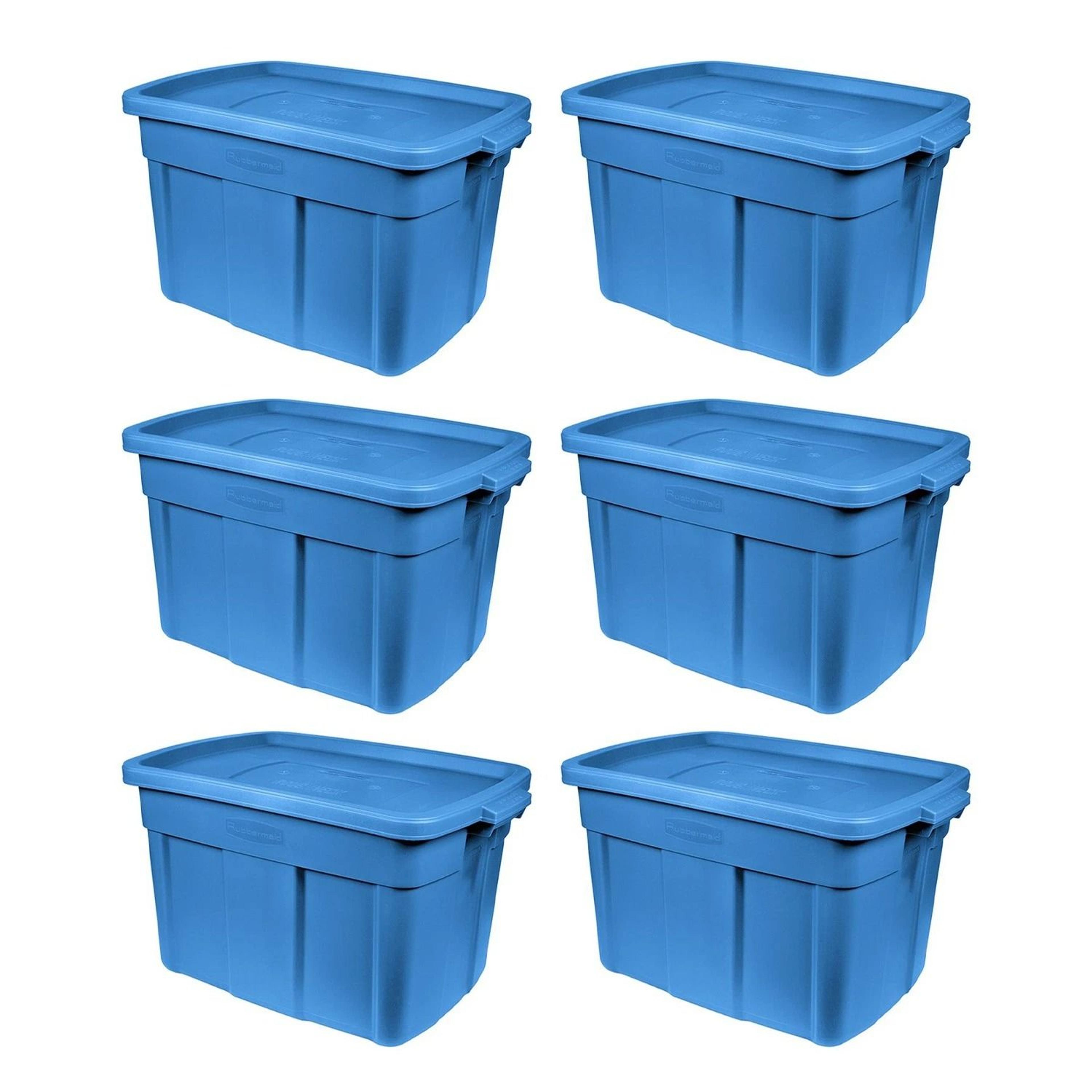 rubbermaid storage container set stackable plastic bins