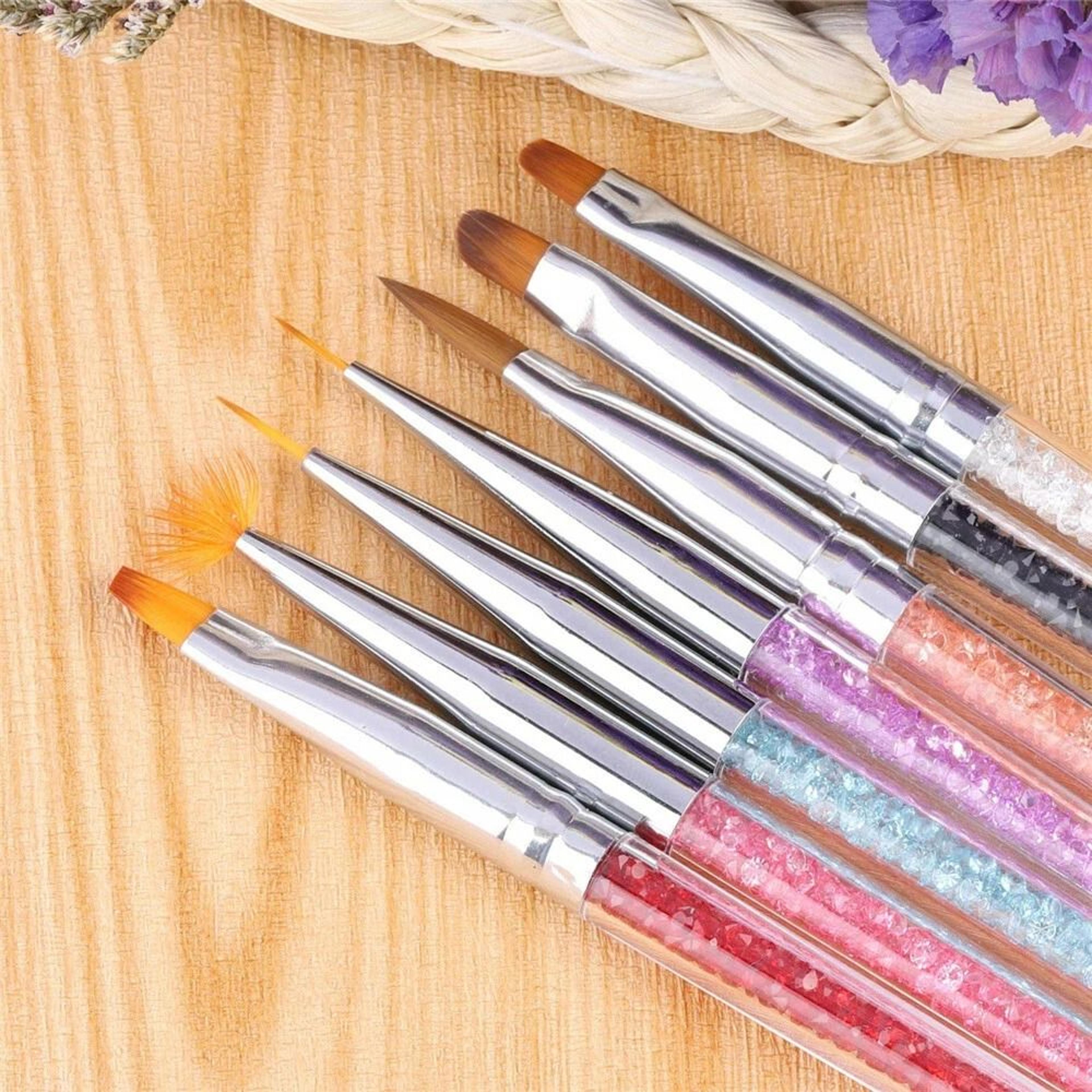 nail art brush set for gel design, dotting, and painting tools