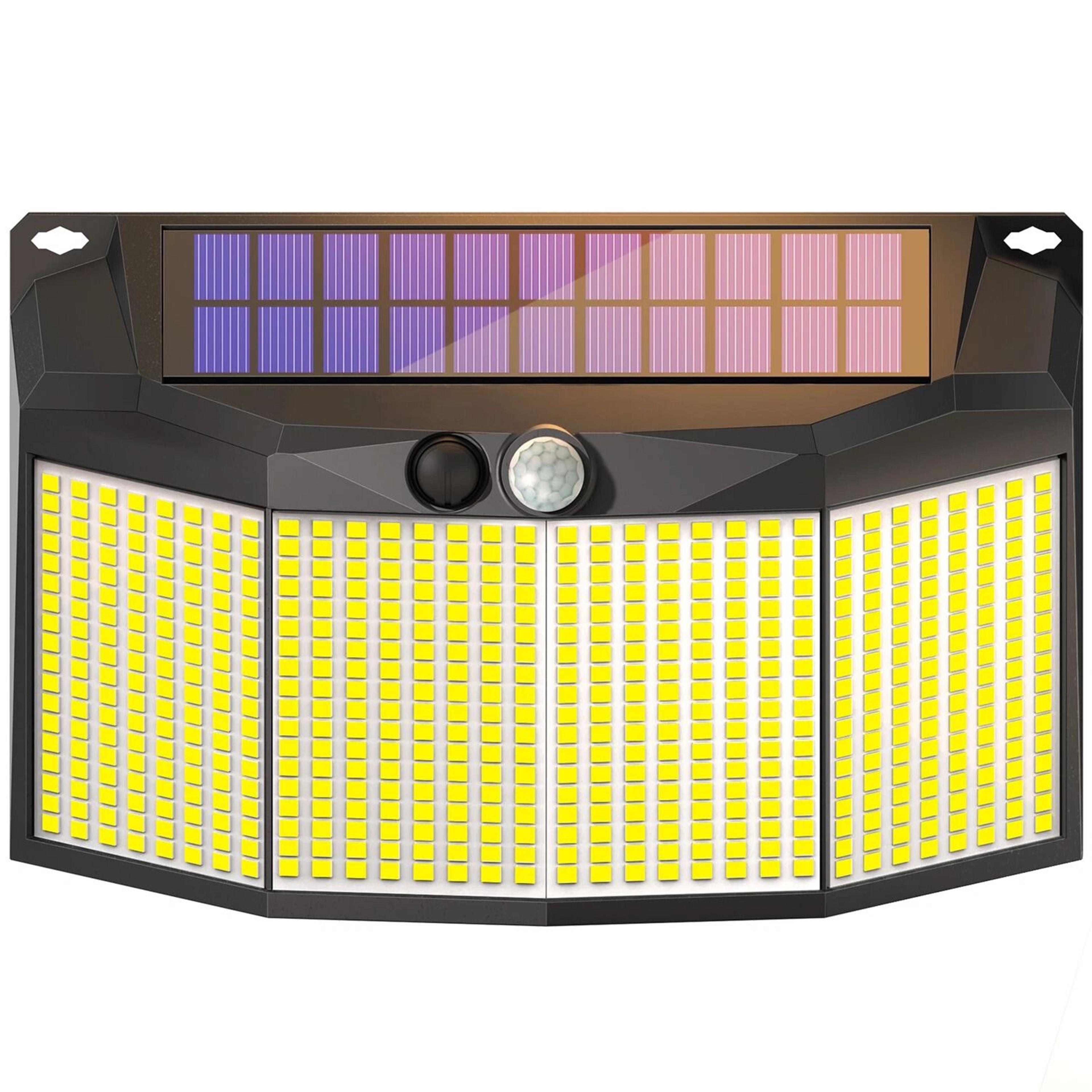led solar power wall light with pir motion sensor outdoor garden security lamp
