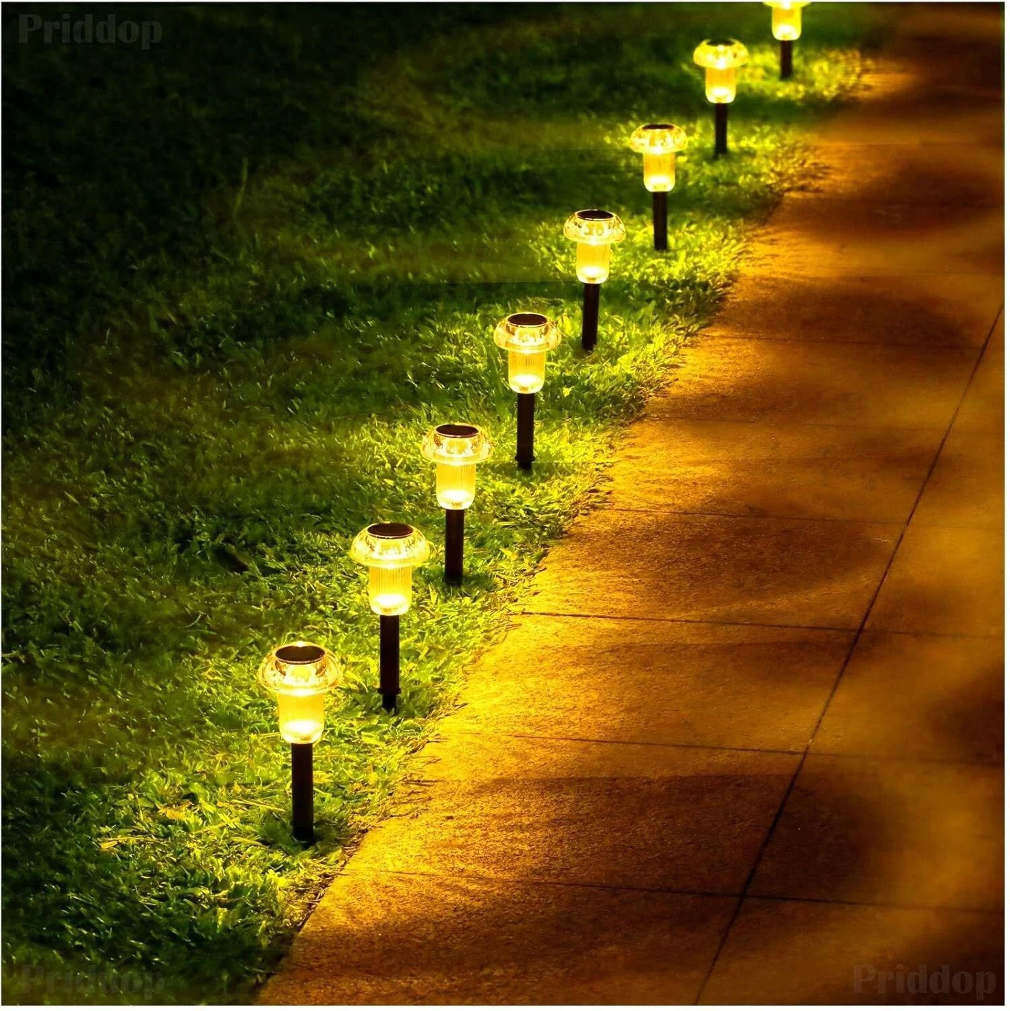 solar power landscape lights led outdoor garden yard pathway lamps