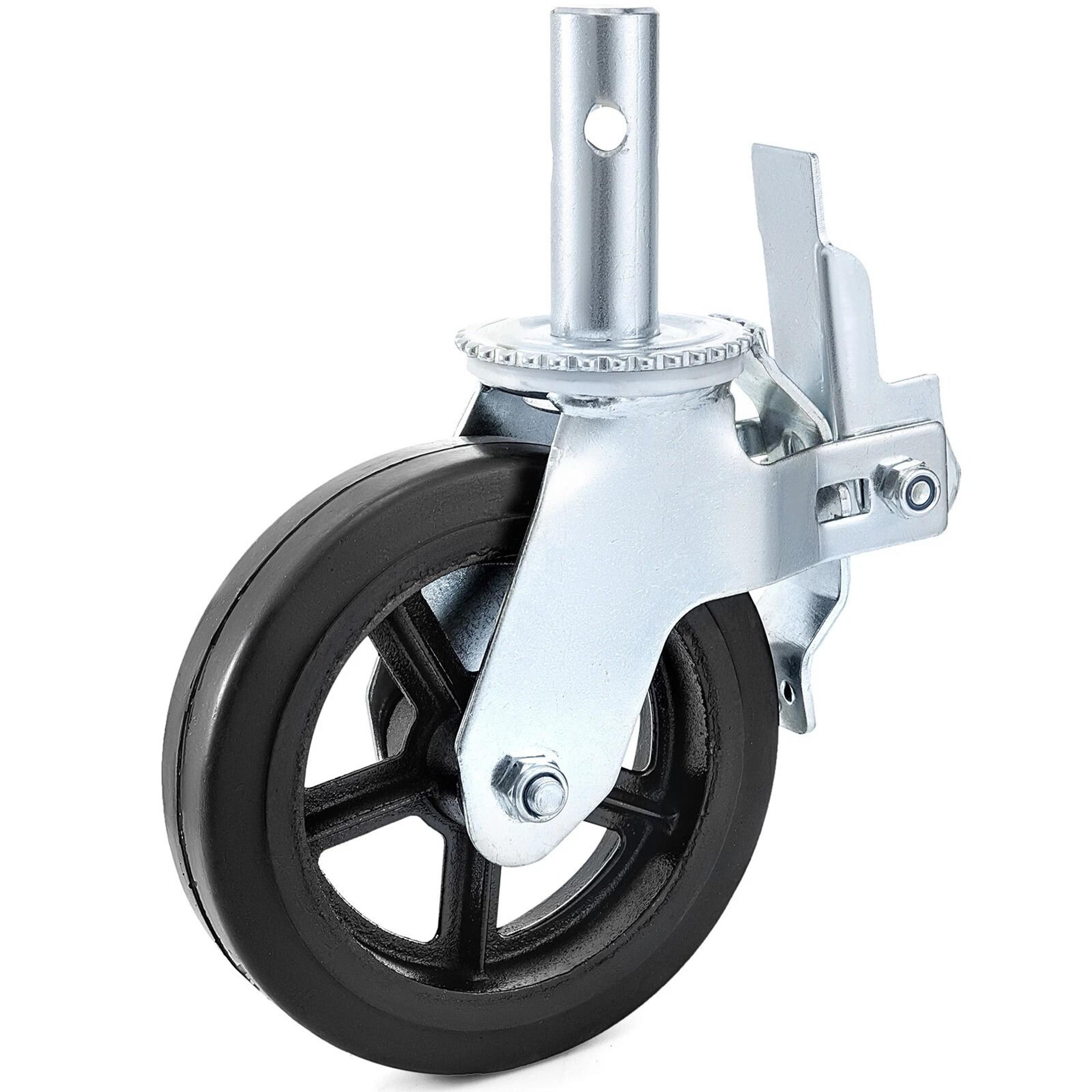 scaffolding caster wheels with locking brakes, capacity, stem