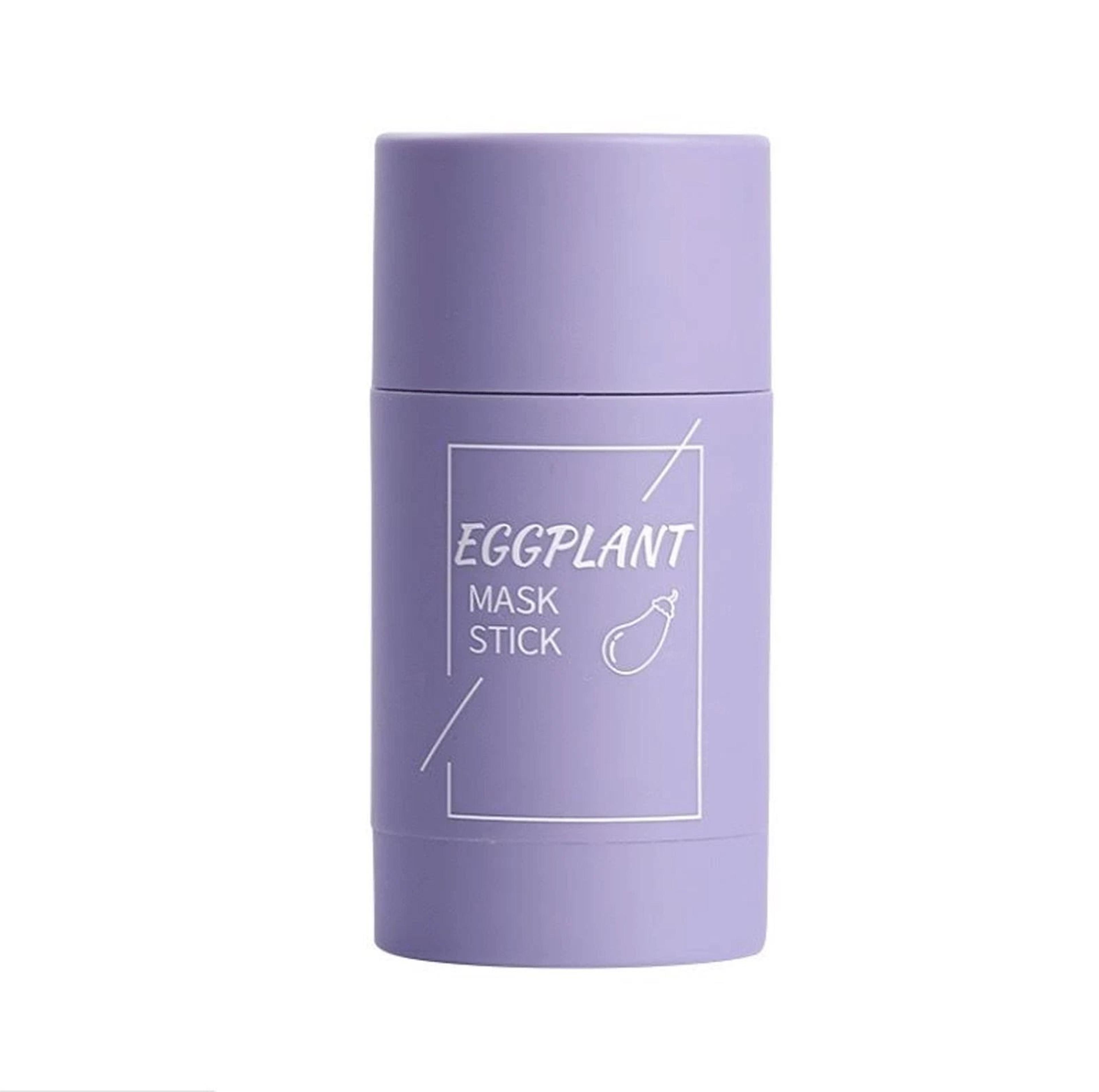 eggplant clay stick purifying facial mask deep cleansing blackhead & acne remover for all skin types