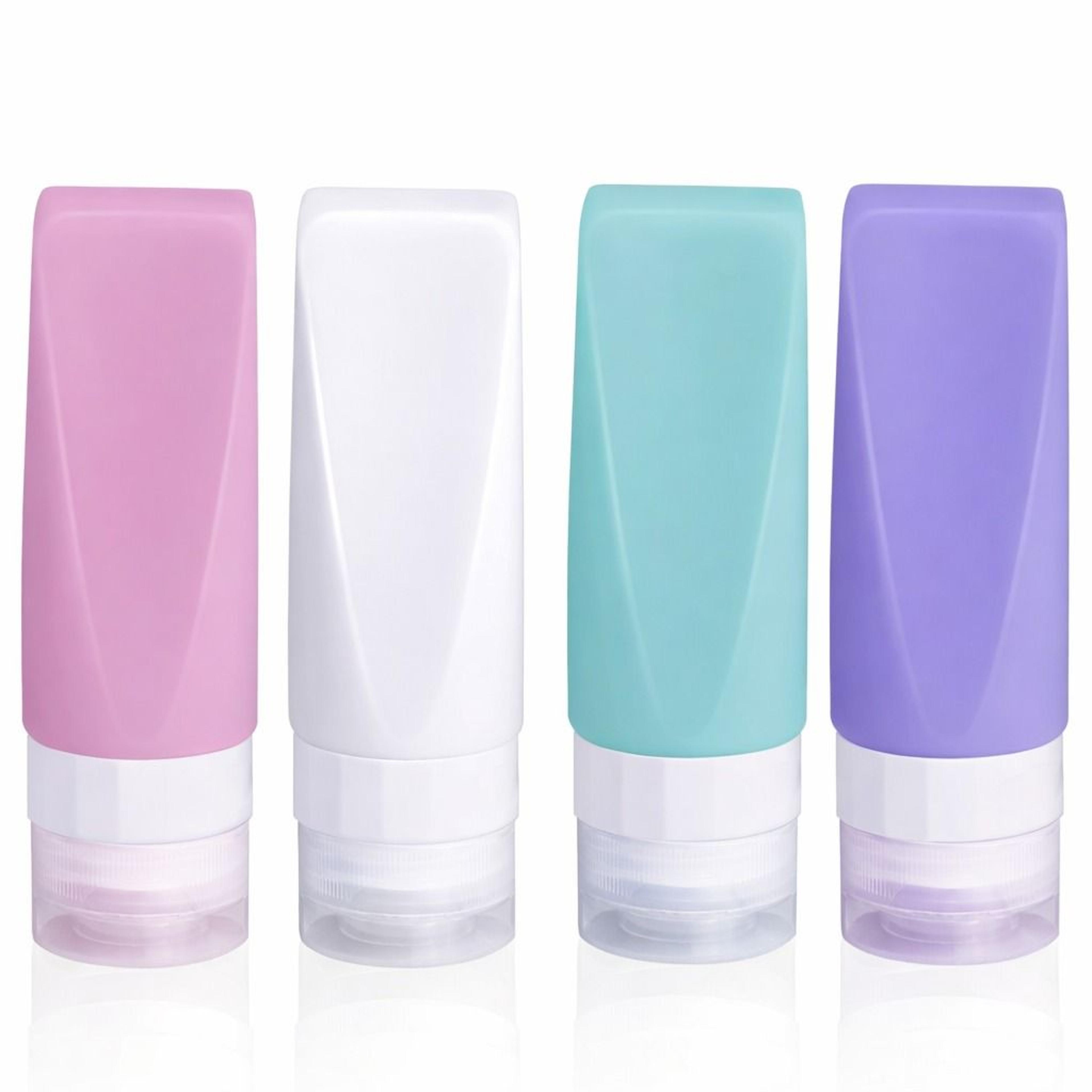 leak proof travel bottles with clear toiletry bag bpa free silicone for easy packing