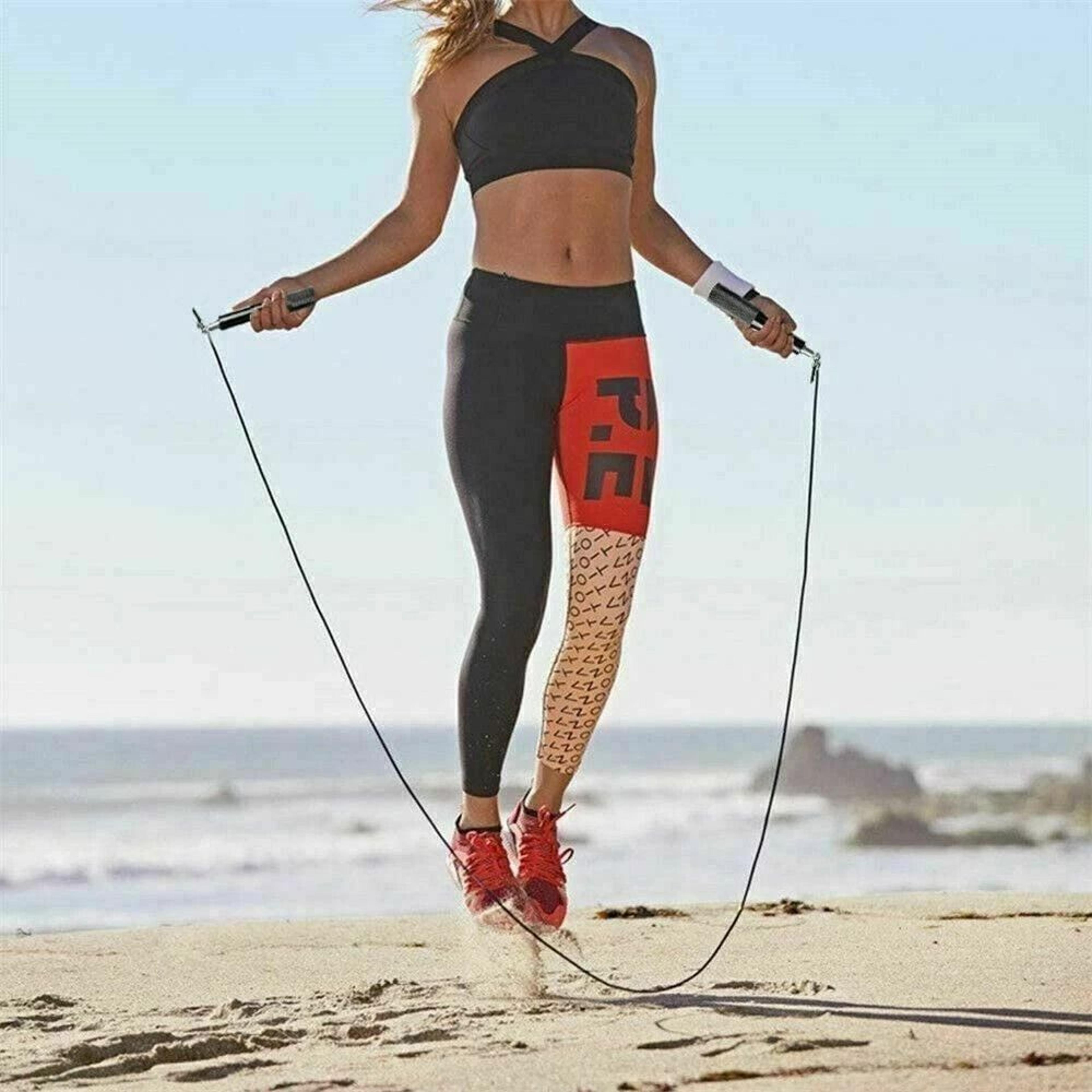 weighted jump rope for crossfit & boxing speed, ball bearing beaded rope for fitness & gym workouts