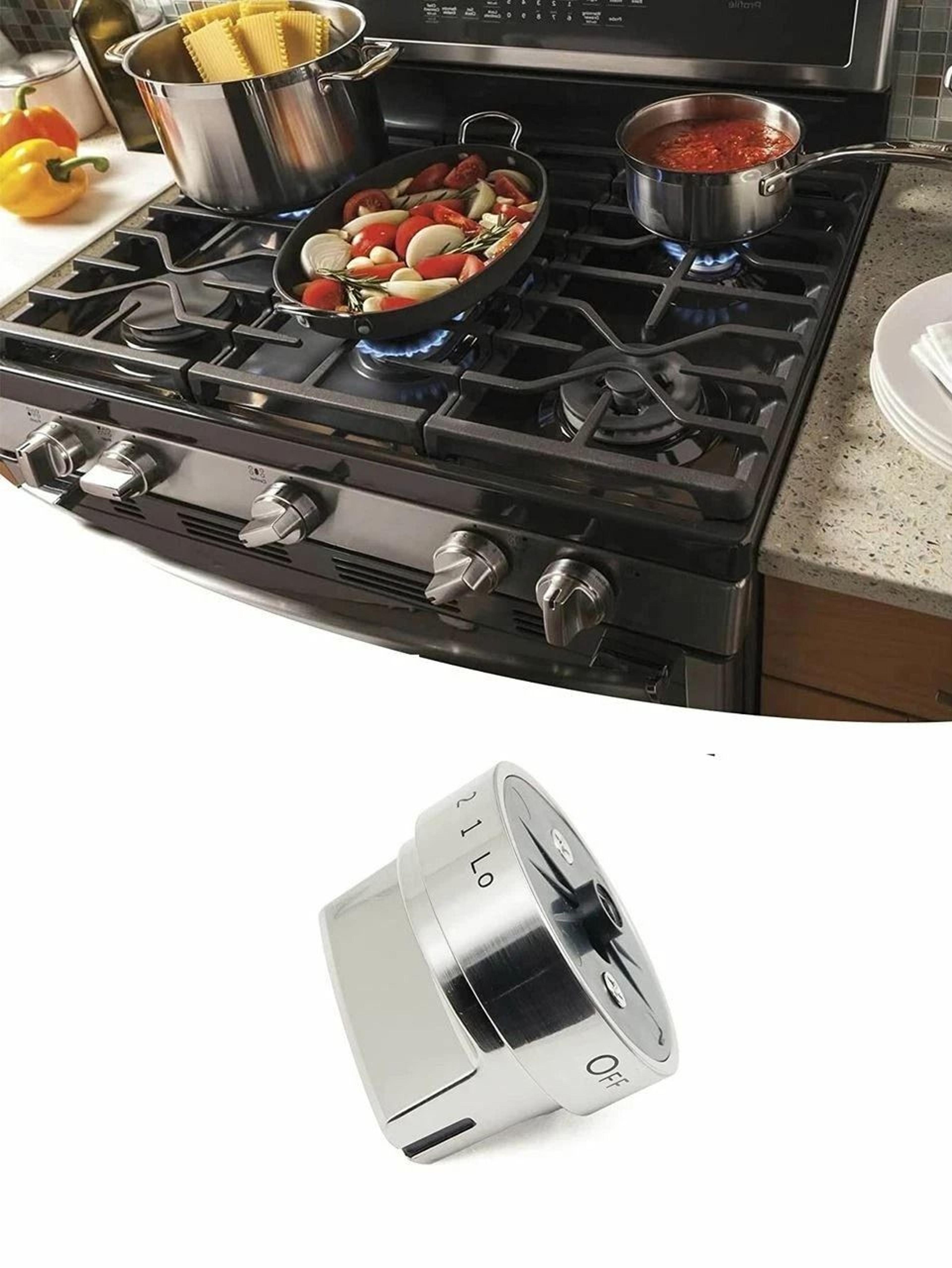 stainless steel control knob for ge gas range stove replacement part