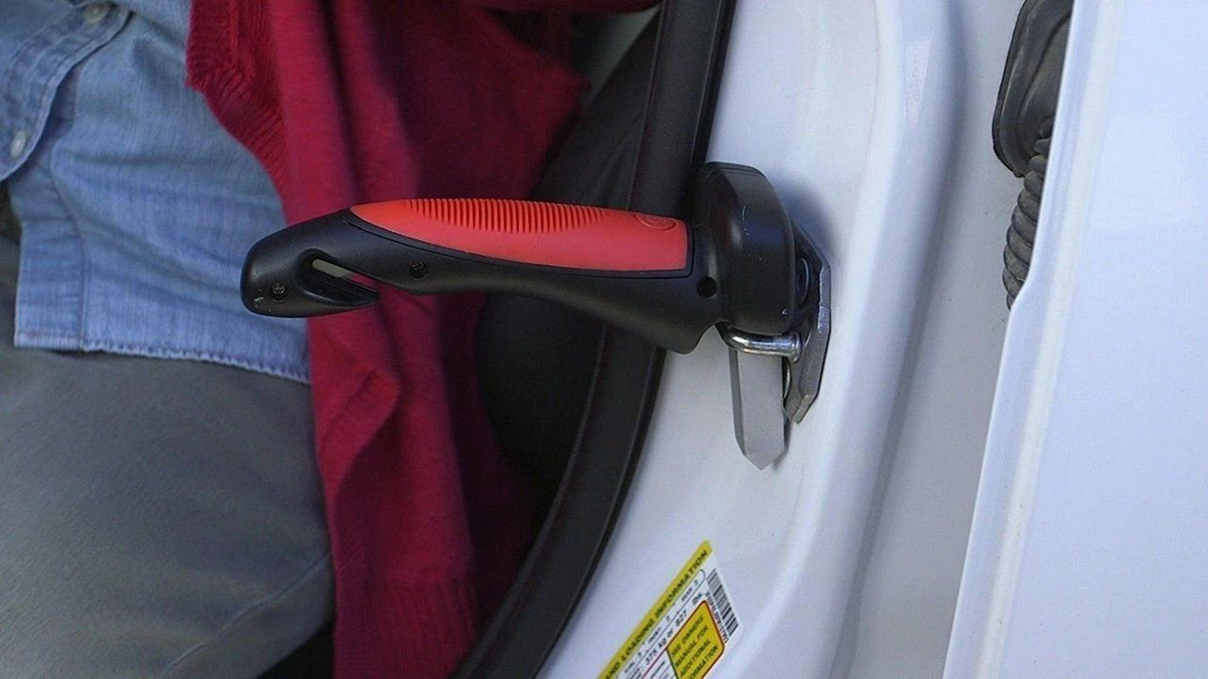 car handle cane mobility aid with flashlight, glass breaker, and belt cutter auto portable assistance for seniors