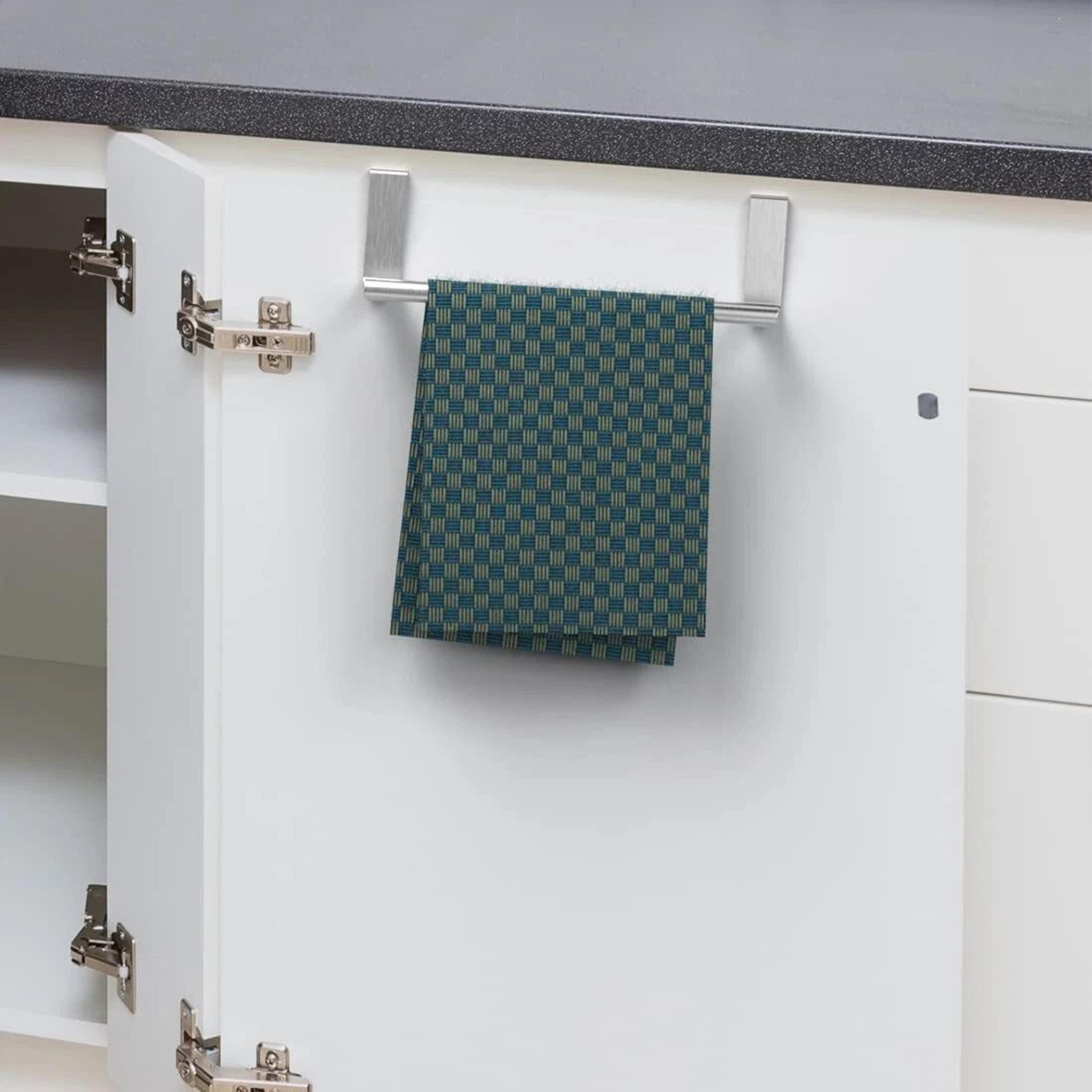 stainless steel towel rack for kitchen & cupboard doors over the door towel holder