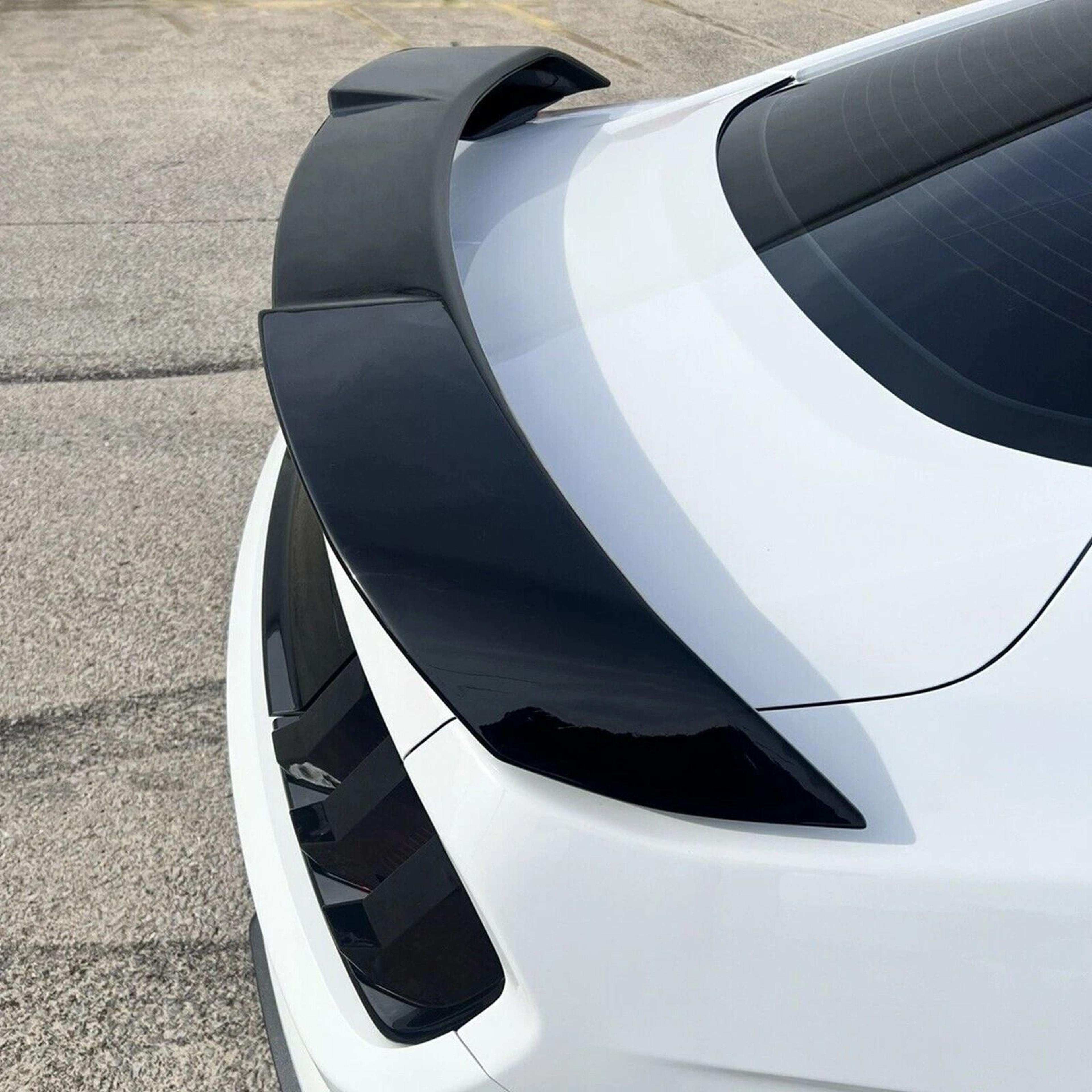 ford mustang spoiler gt style rear trunk wing glossy black