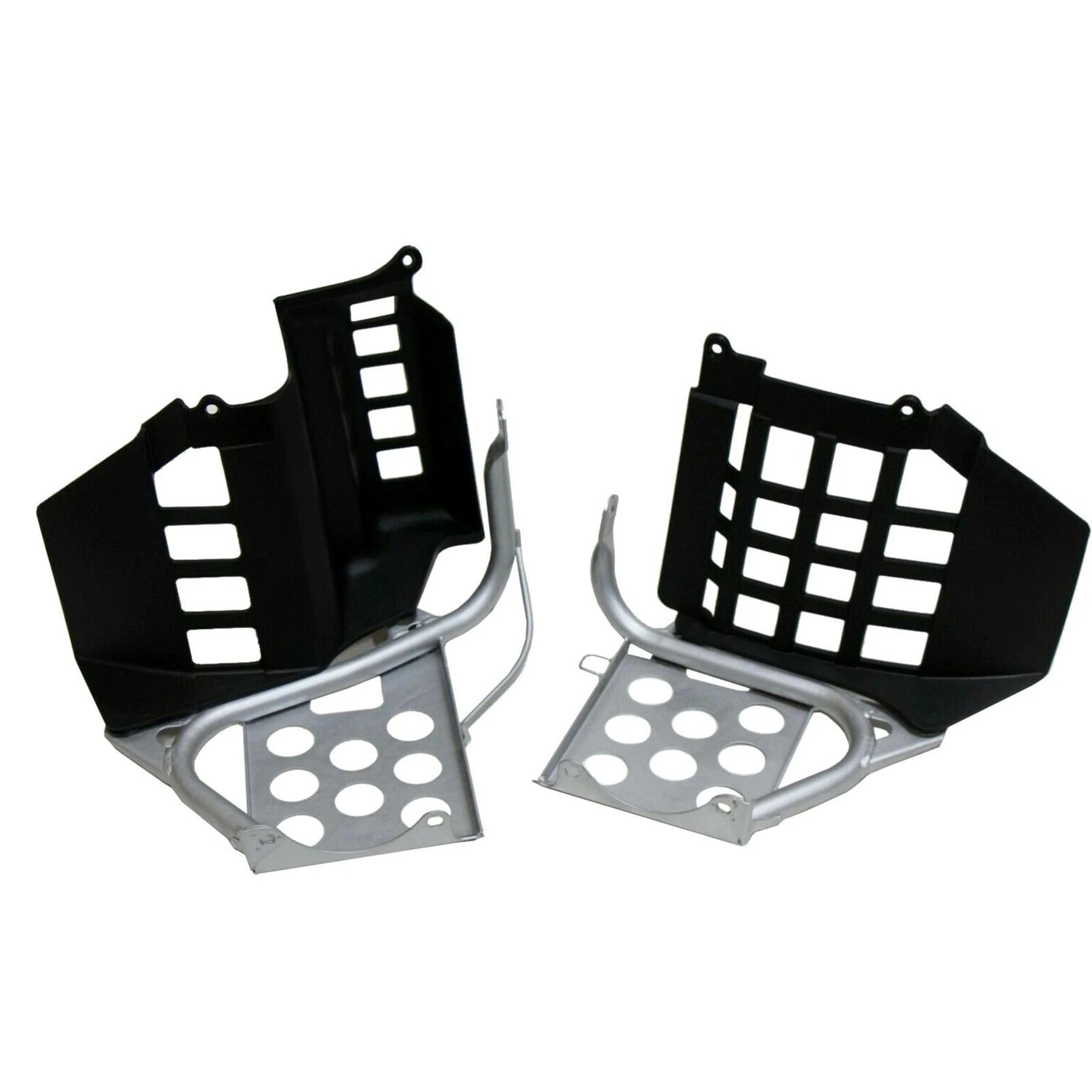 lh + rh heel guard footrest with black nerf bars for yamaha banshee durable protection & enhanced control