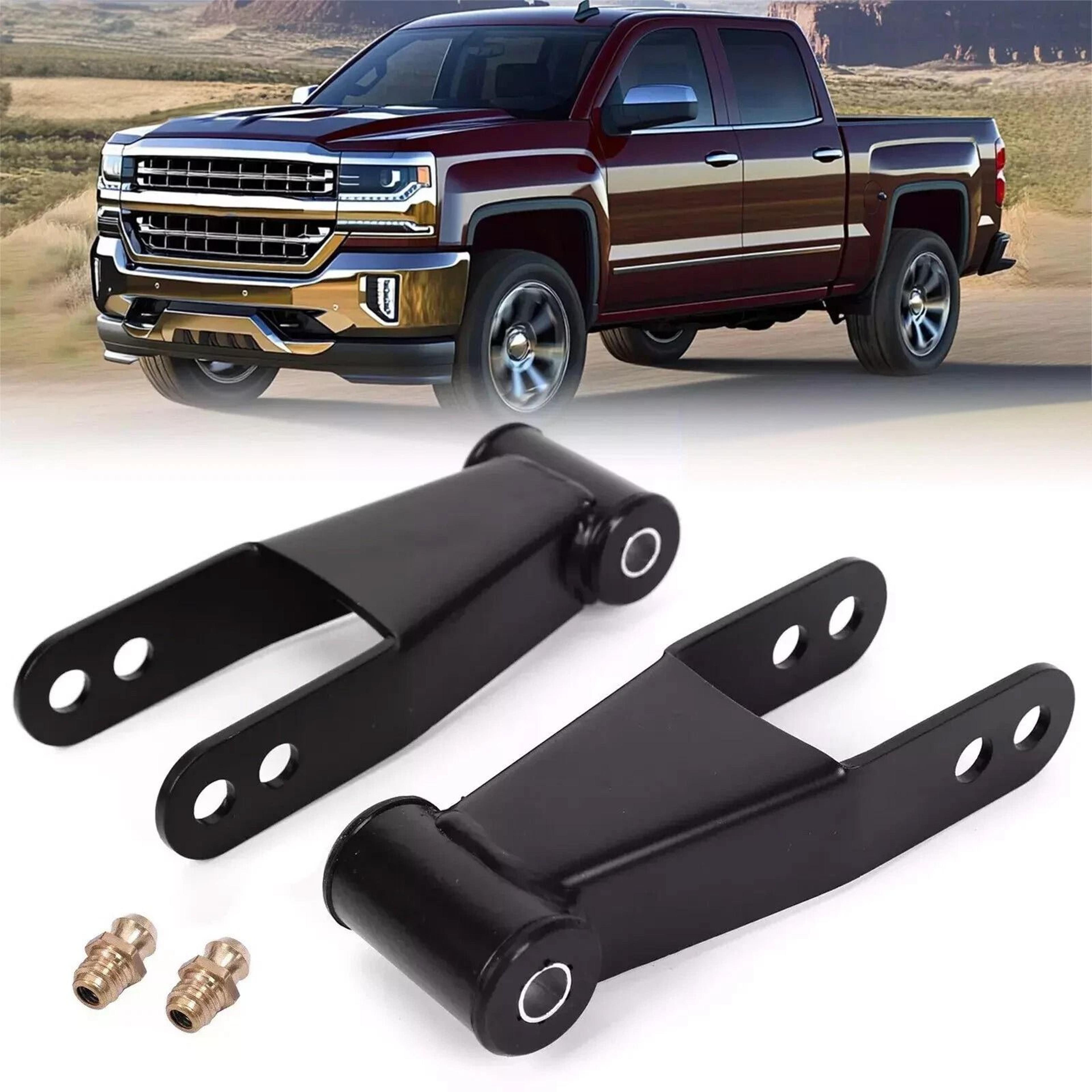 rear drop shackles lowering kit for chevy silverado gmc sierra