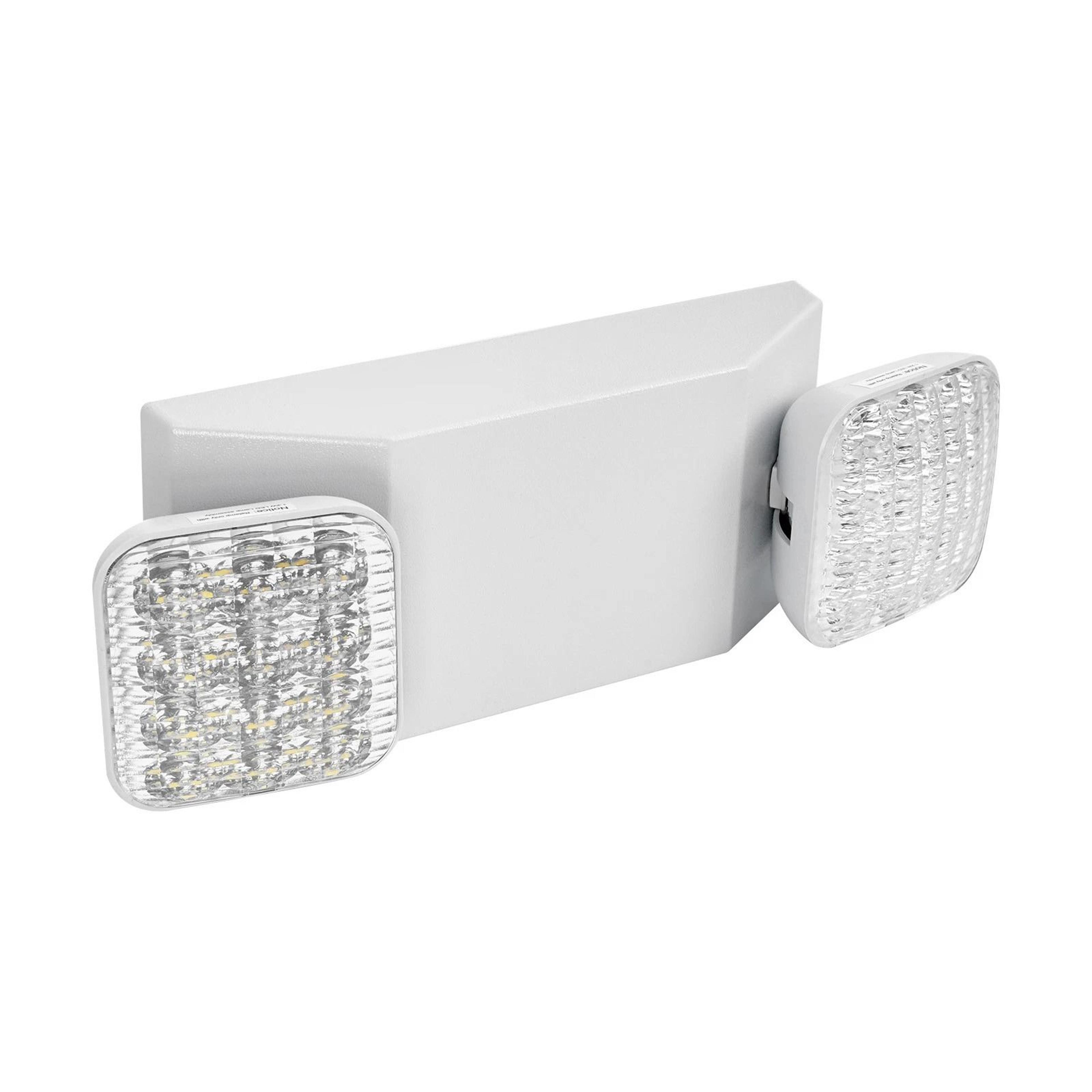 commercial emergency lights with battery backup dual head hardwired led