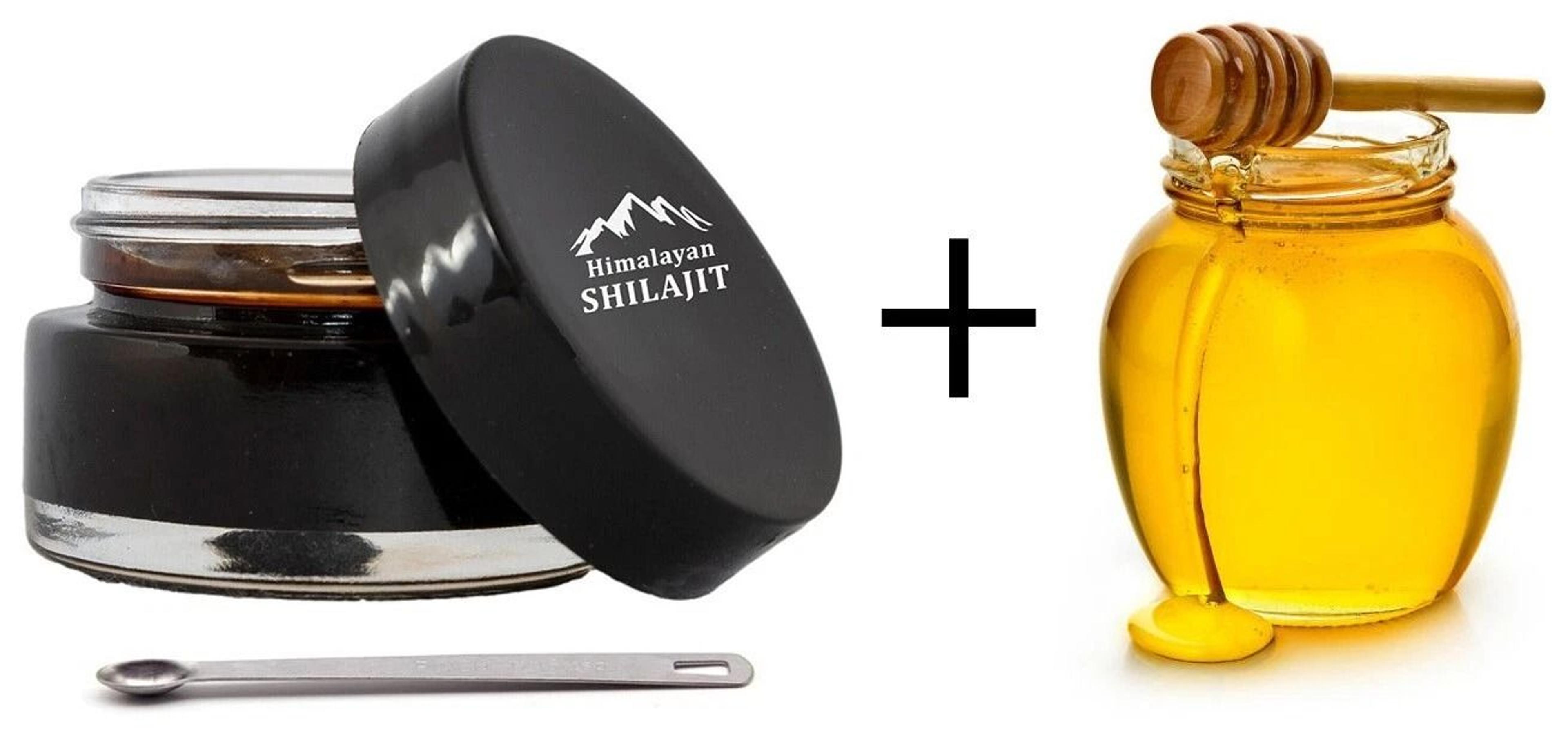himalayan shilajit resin with organic honey natural fulvic acid supplement