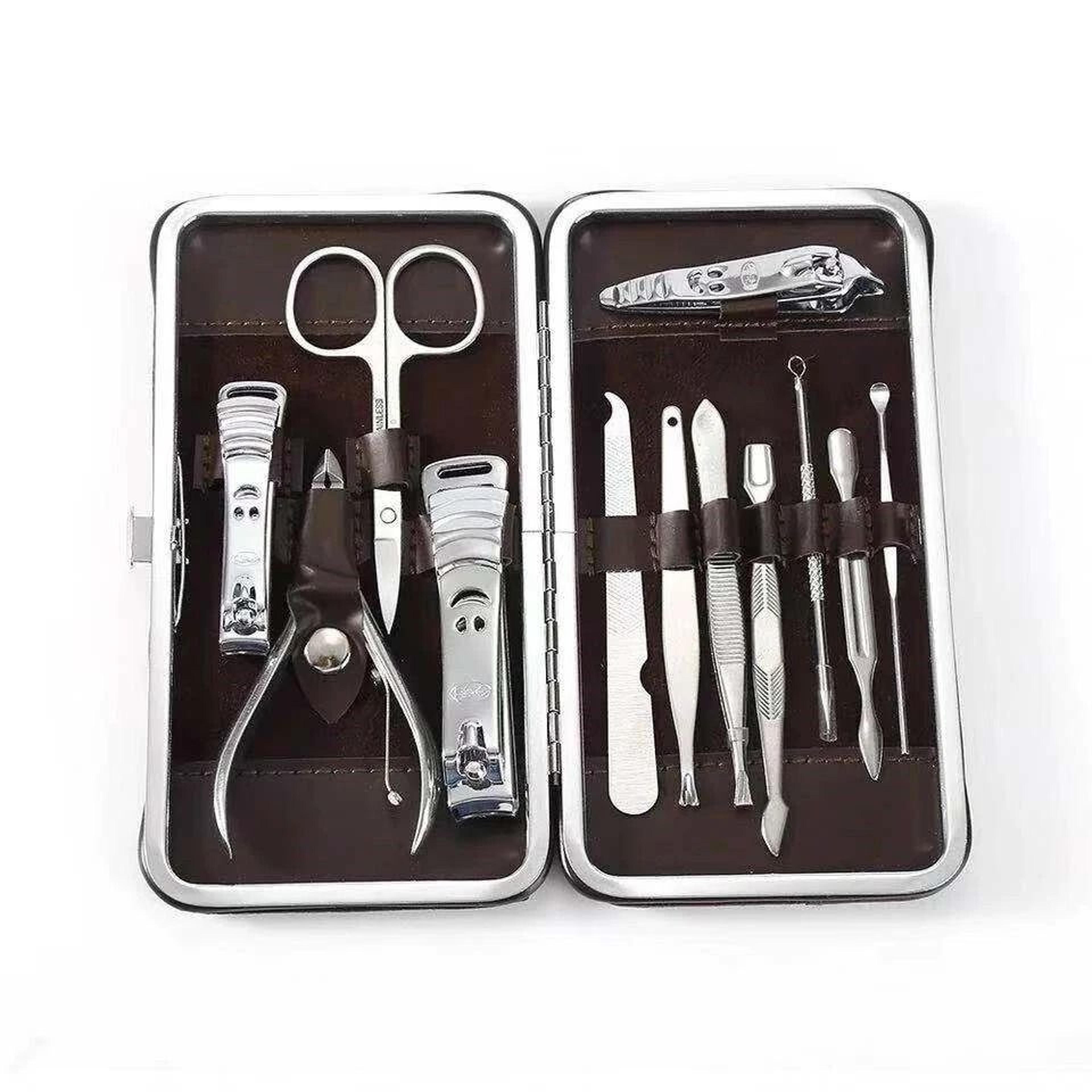 nail clippers set manicure, pedicure & cuticle grooming tools kit
