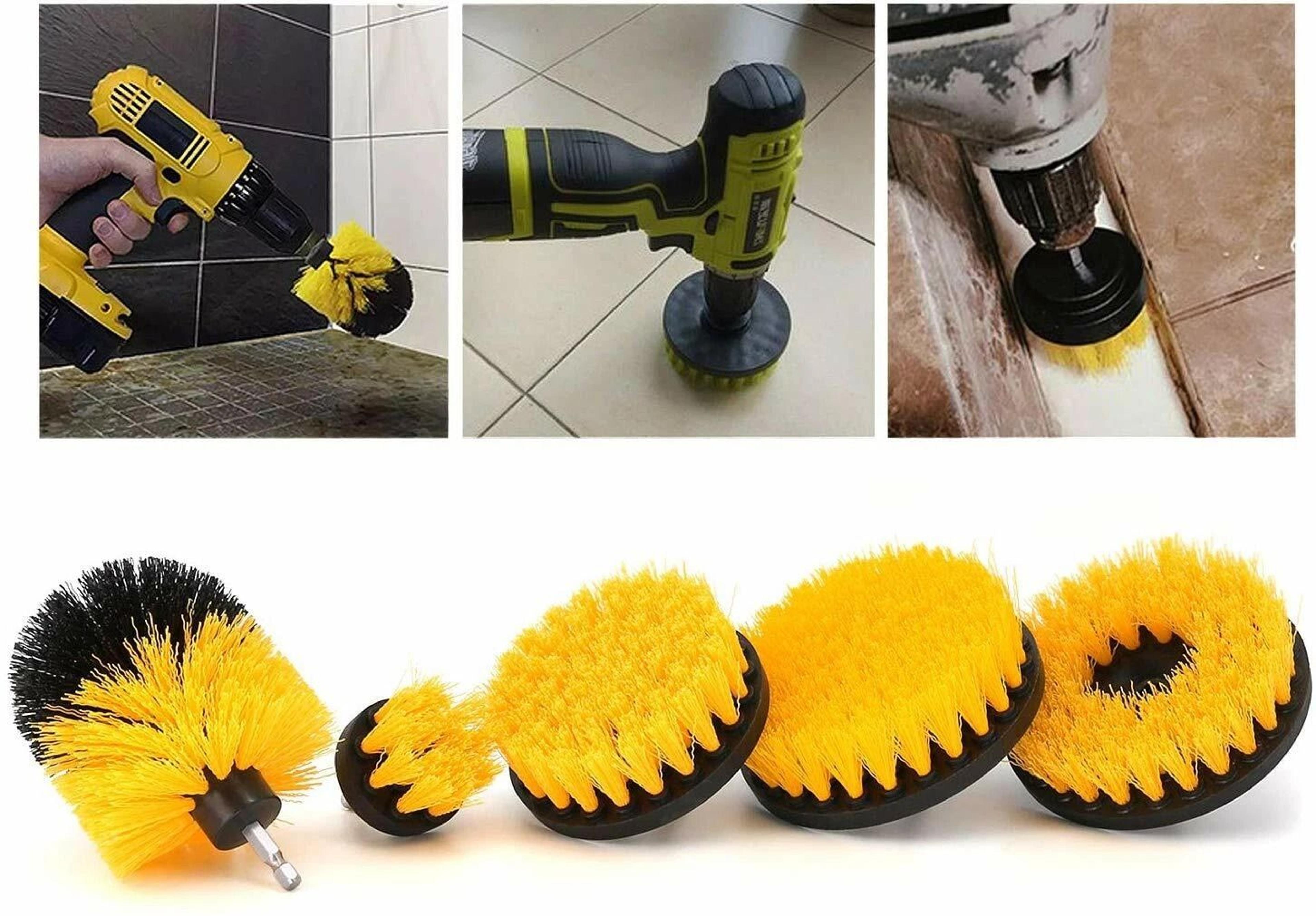 drill brush attachments power cleaning kit scrubber brushes for carpet, car, grout, and tile
