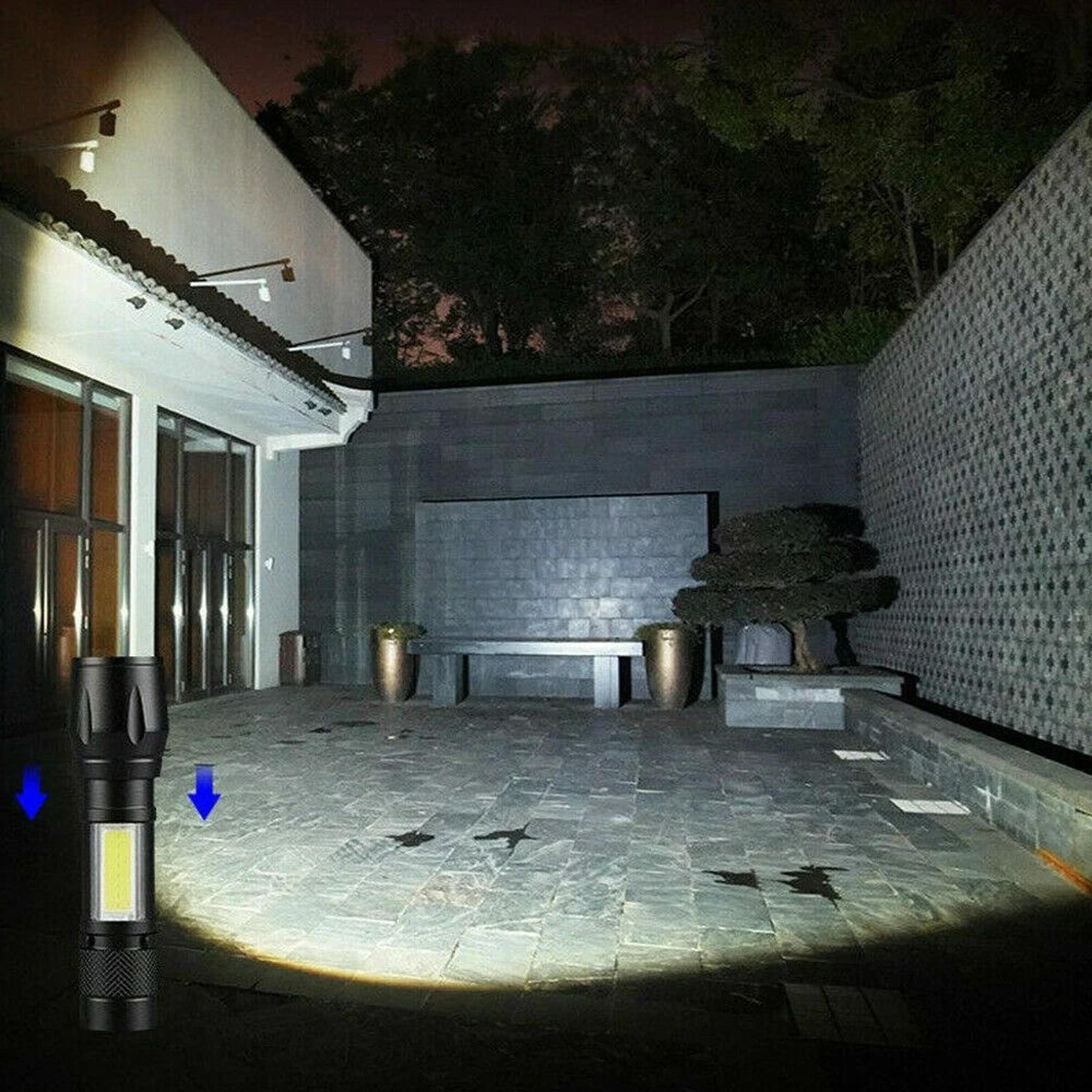 super bright led tactical flashlight mini usb rechargeable lamp with 3 light modes, compact & portable
