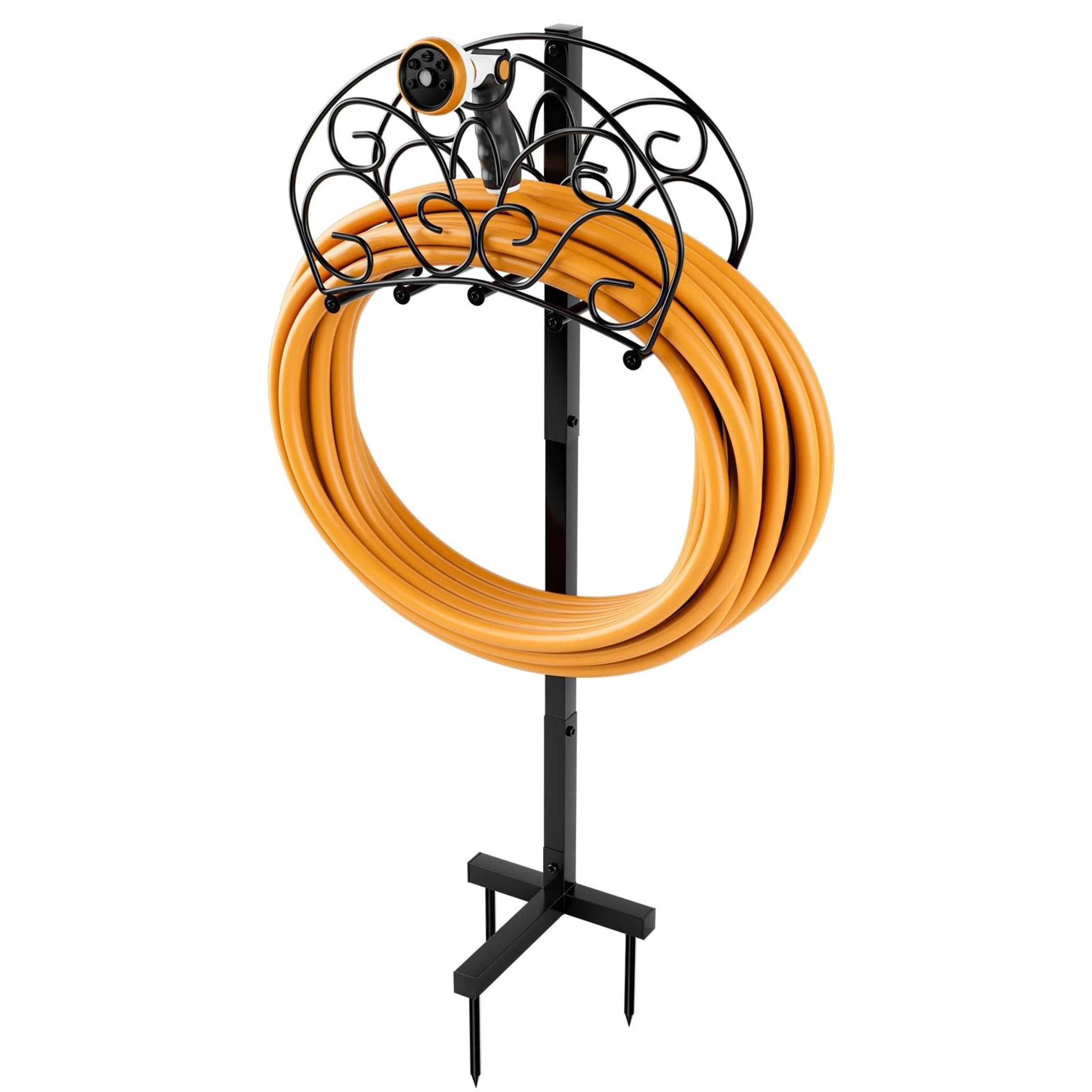 freestanding metal garden hose holder detachable water hose stand for outdoor use