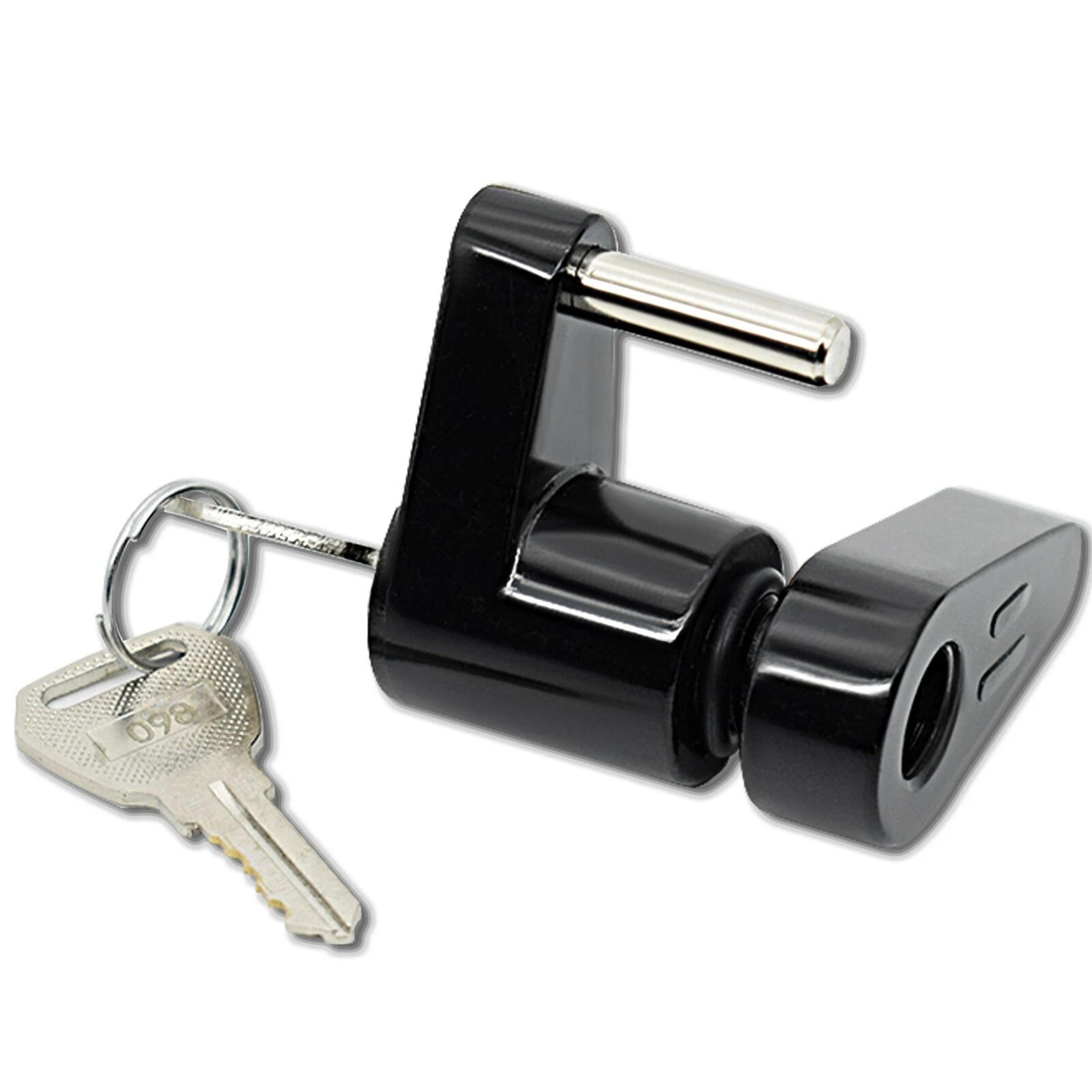 heavy duty trailer hitch lock and coupler lock with tow ball pin anti theft security for rv, camper & boat