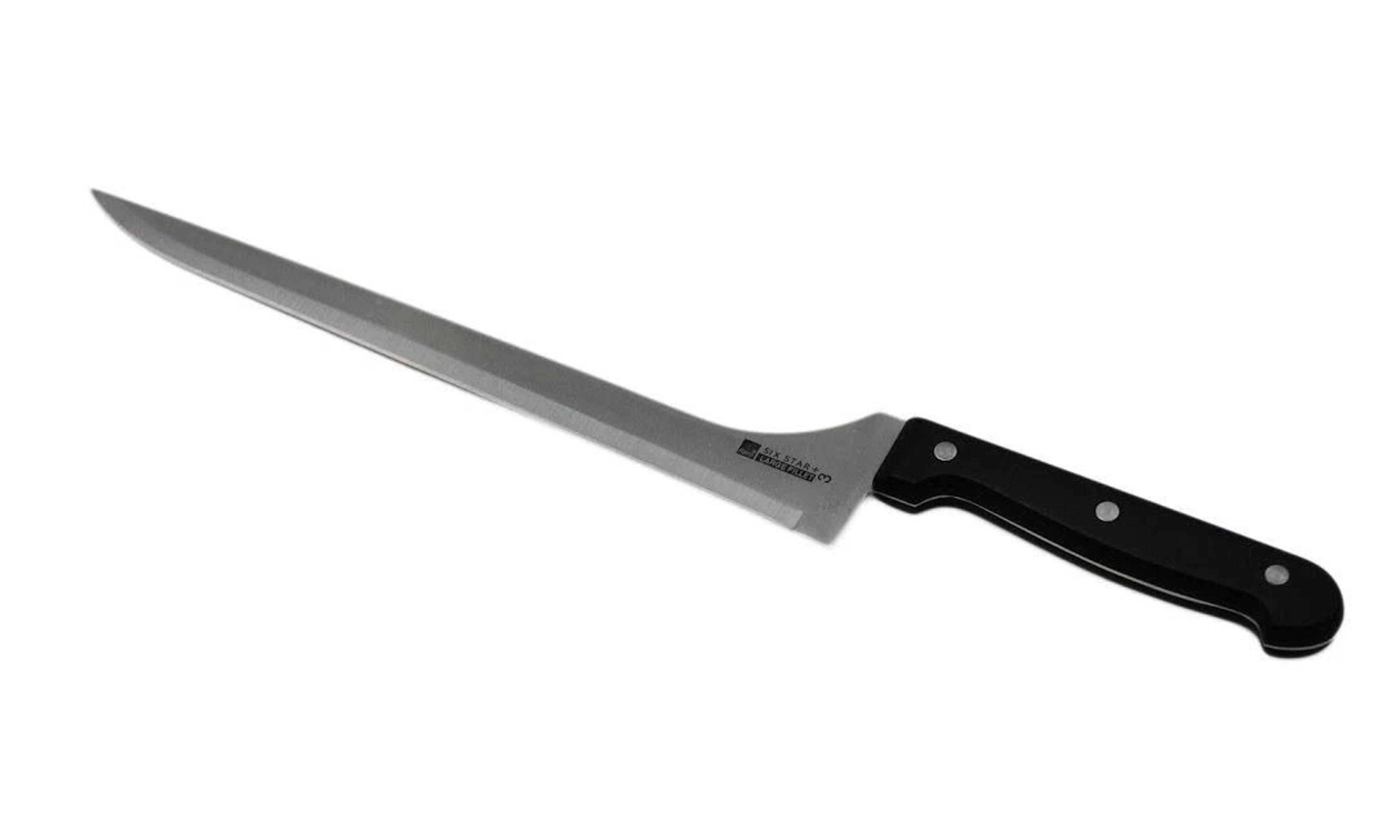 ronco showtime six star stainless steel kitchen black fillet knife cutlery