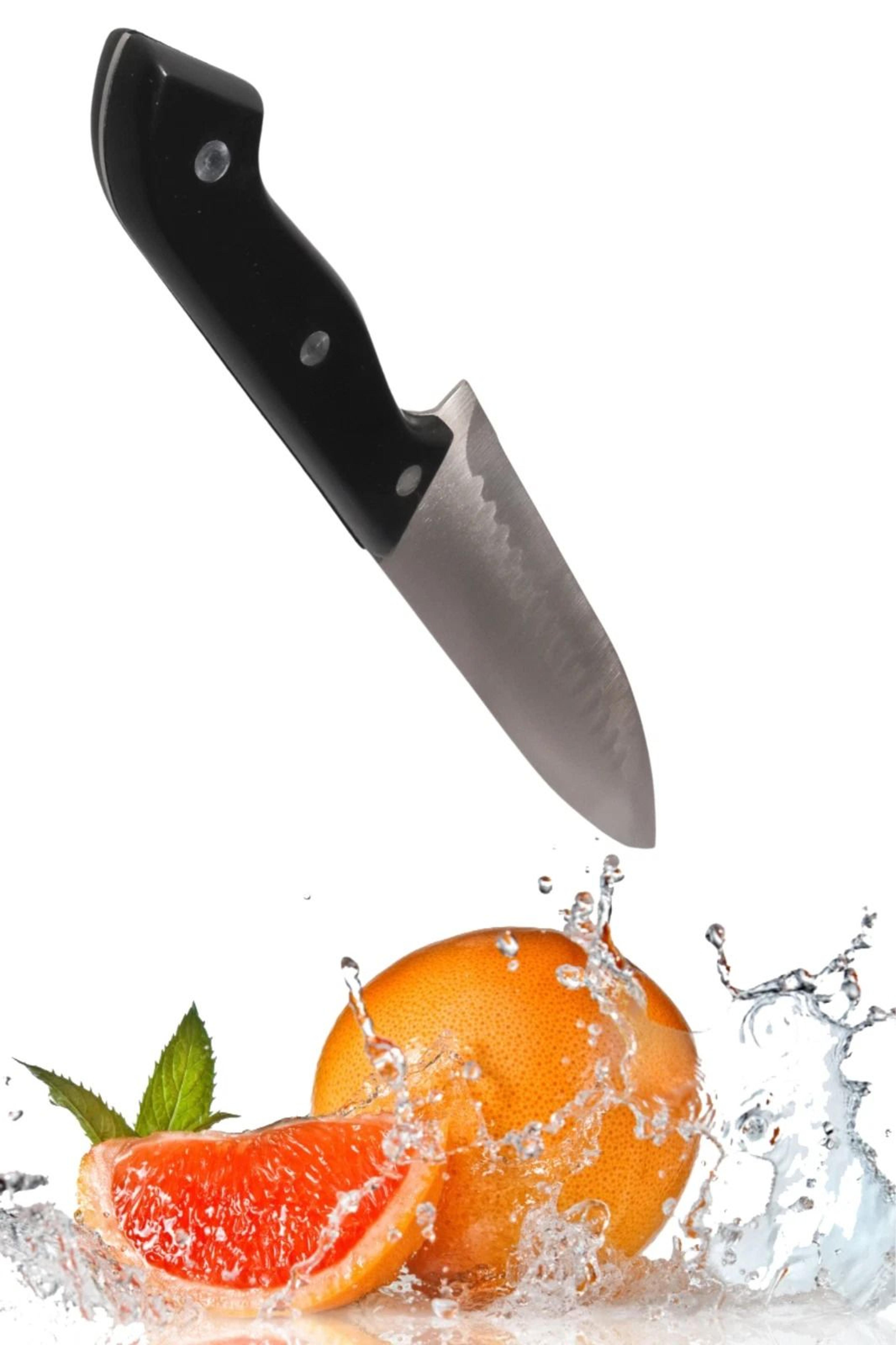 perfectchop chef's knife high carbon steel blade with long-lasting sharp cutting edge