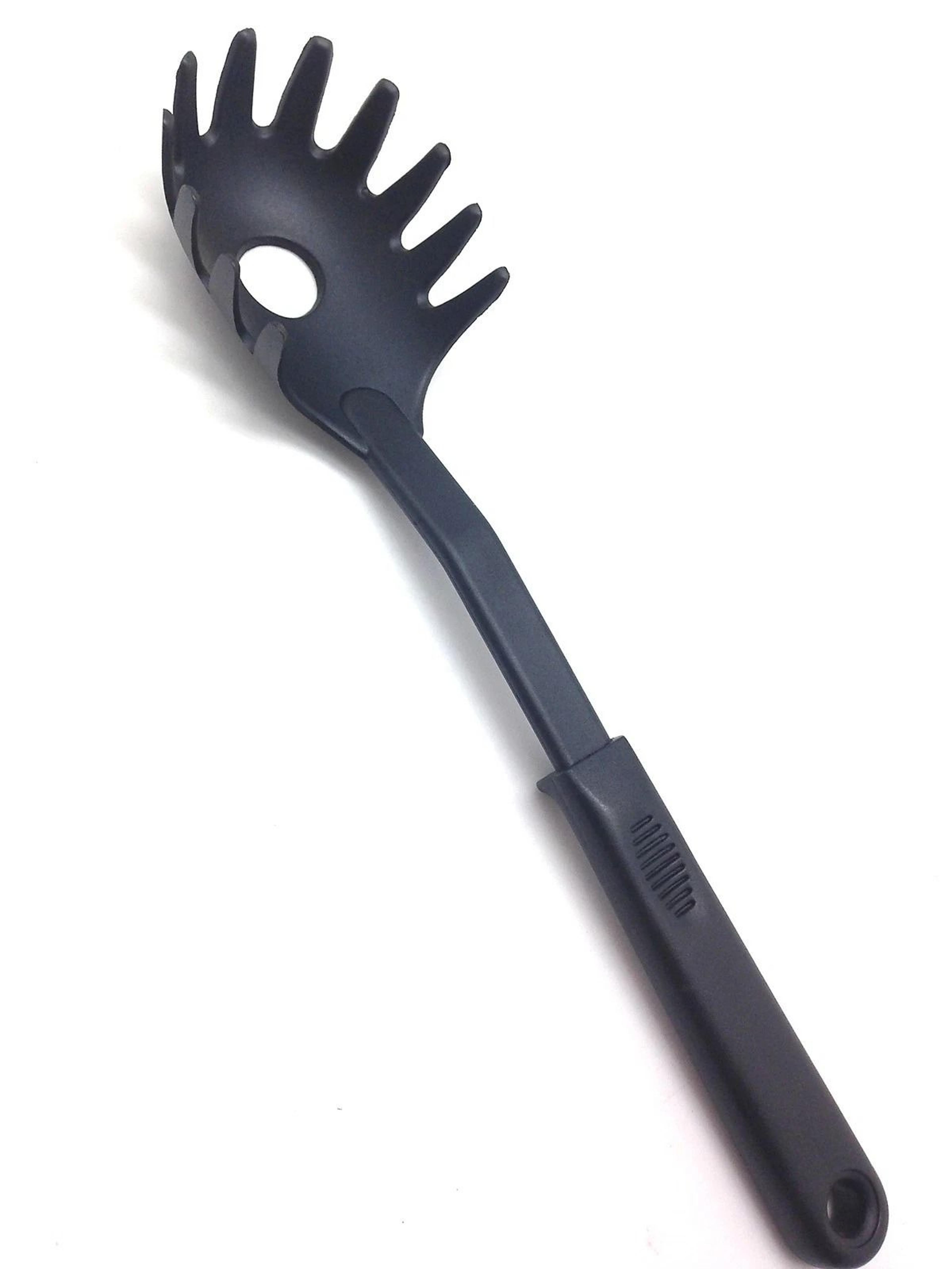 pasta server spoon fork scooper kitchen tool utensil noodle claw black