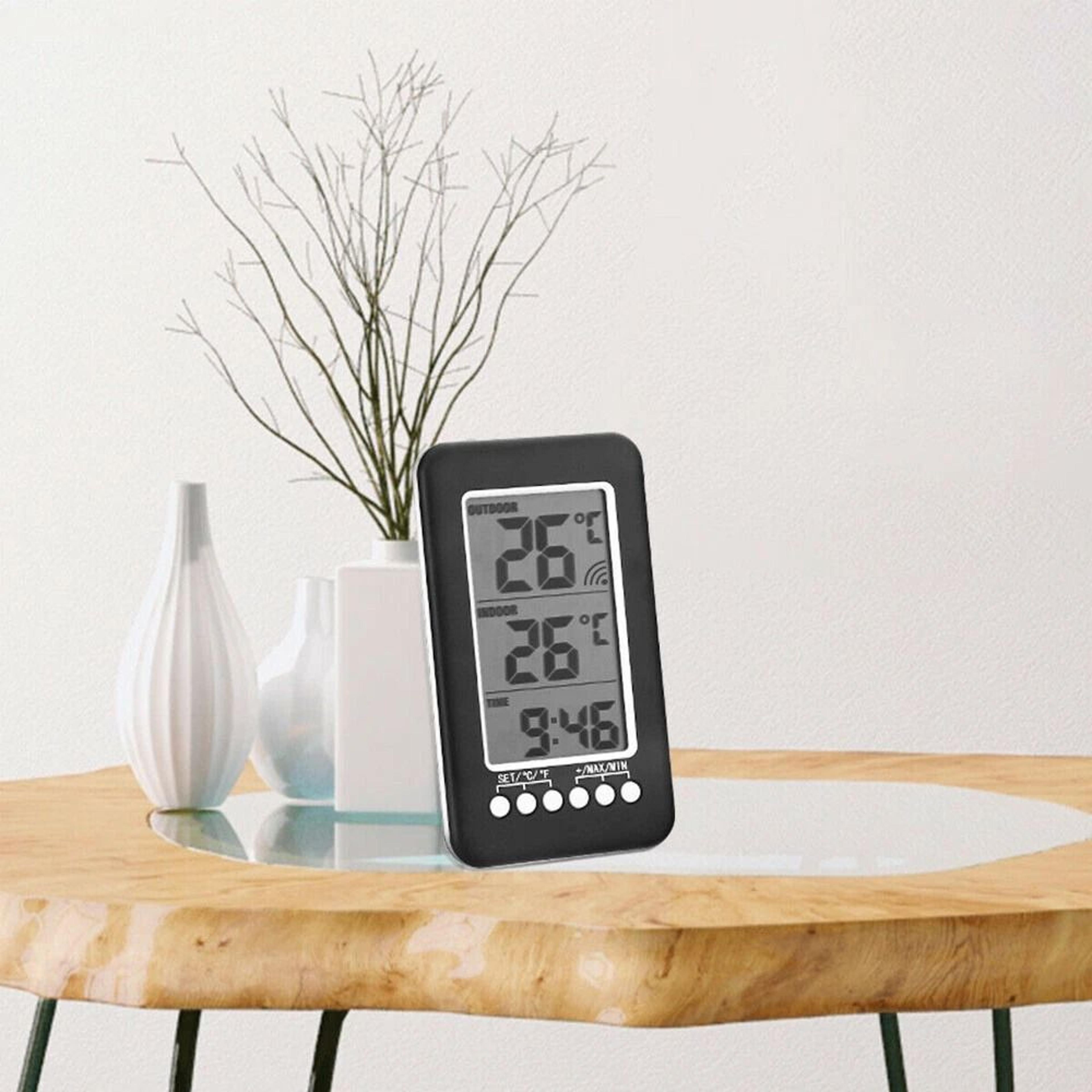 wireless lcd digital thermometer with indoor/outdoor temperature transmitter