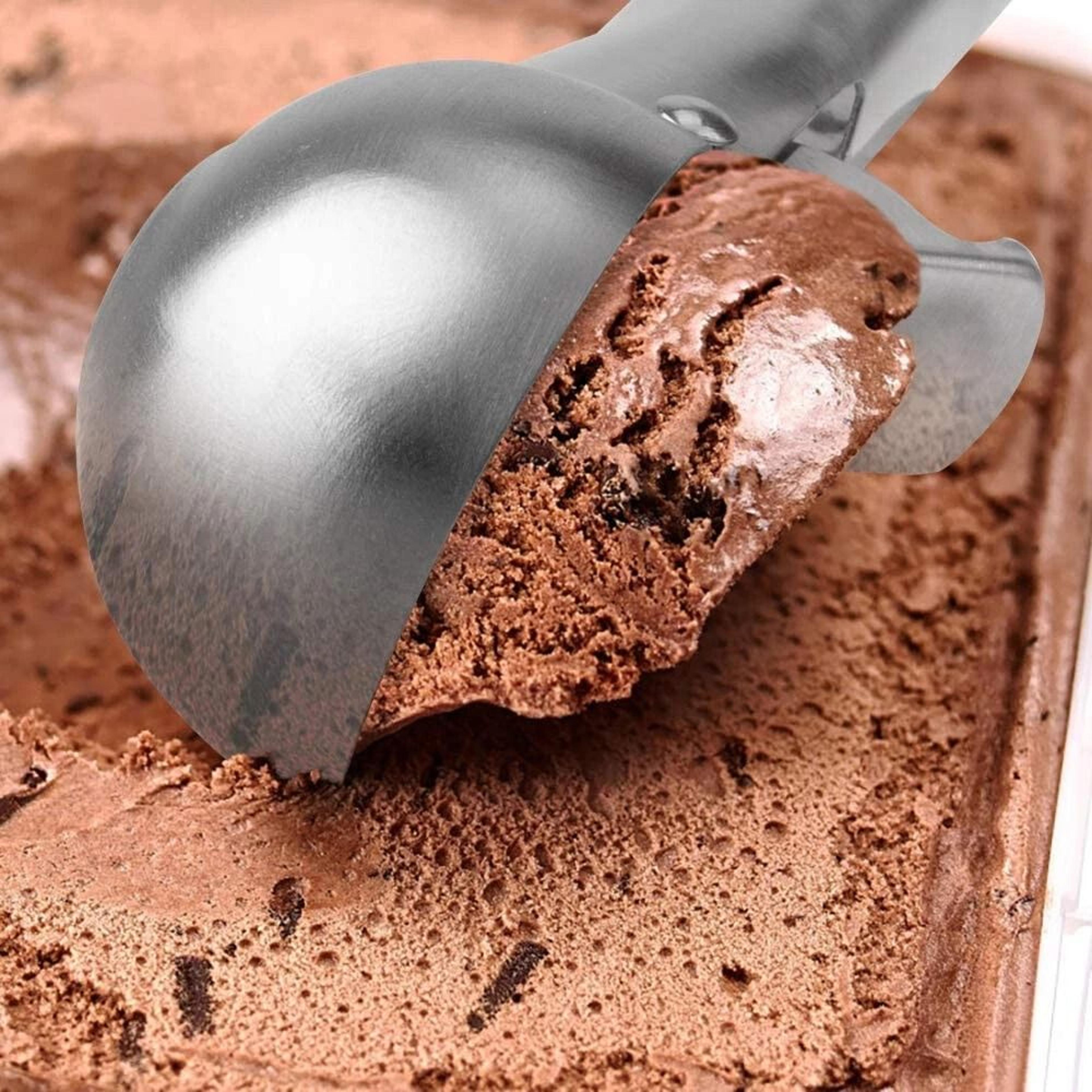 stainless steel ice cream scoop set easy trigger cookie & watermelon dough spoon