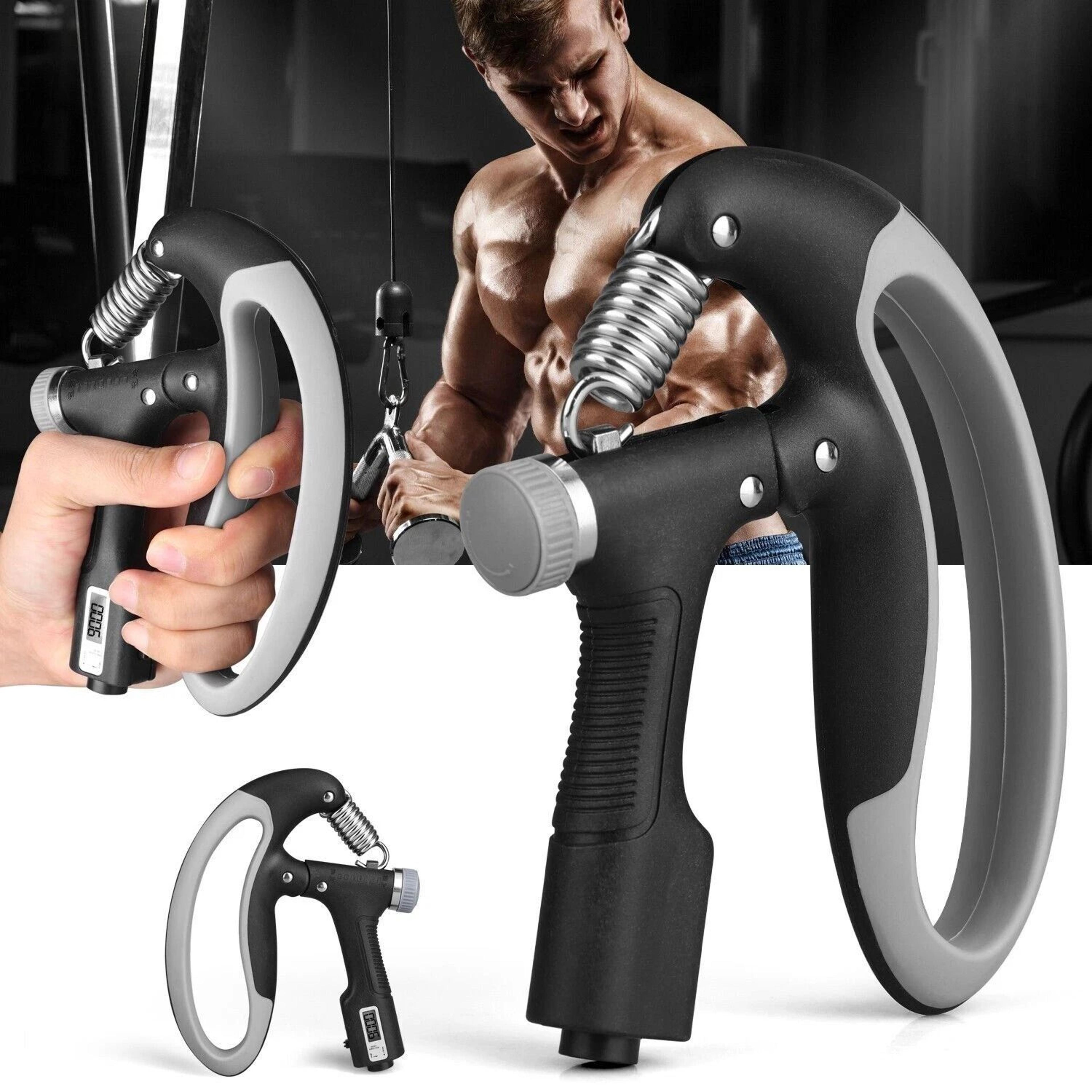 adjustable hand grip strengthener for enhanced grip & forearm power