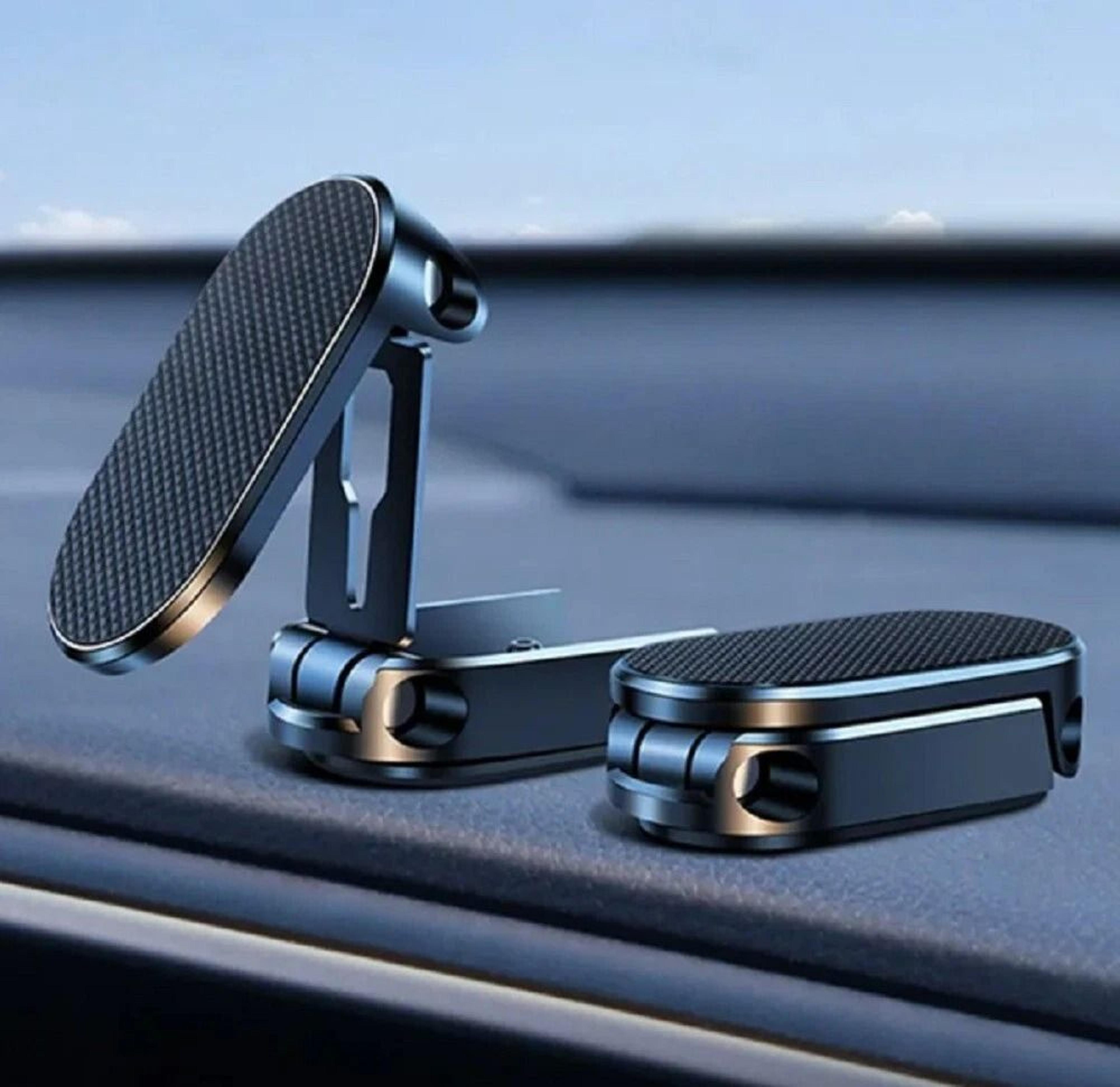 universal magnetic car mount 360° rotating, foldable dashboard phone holder