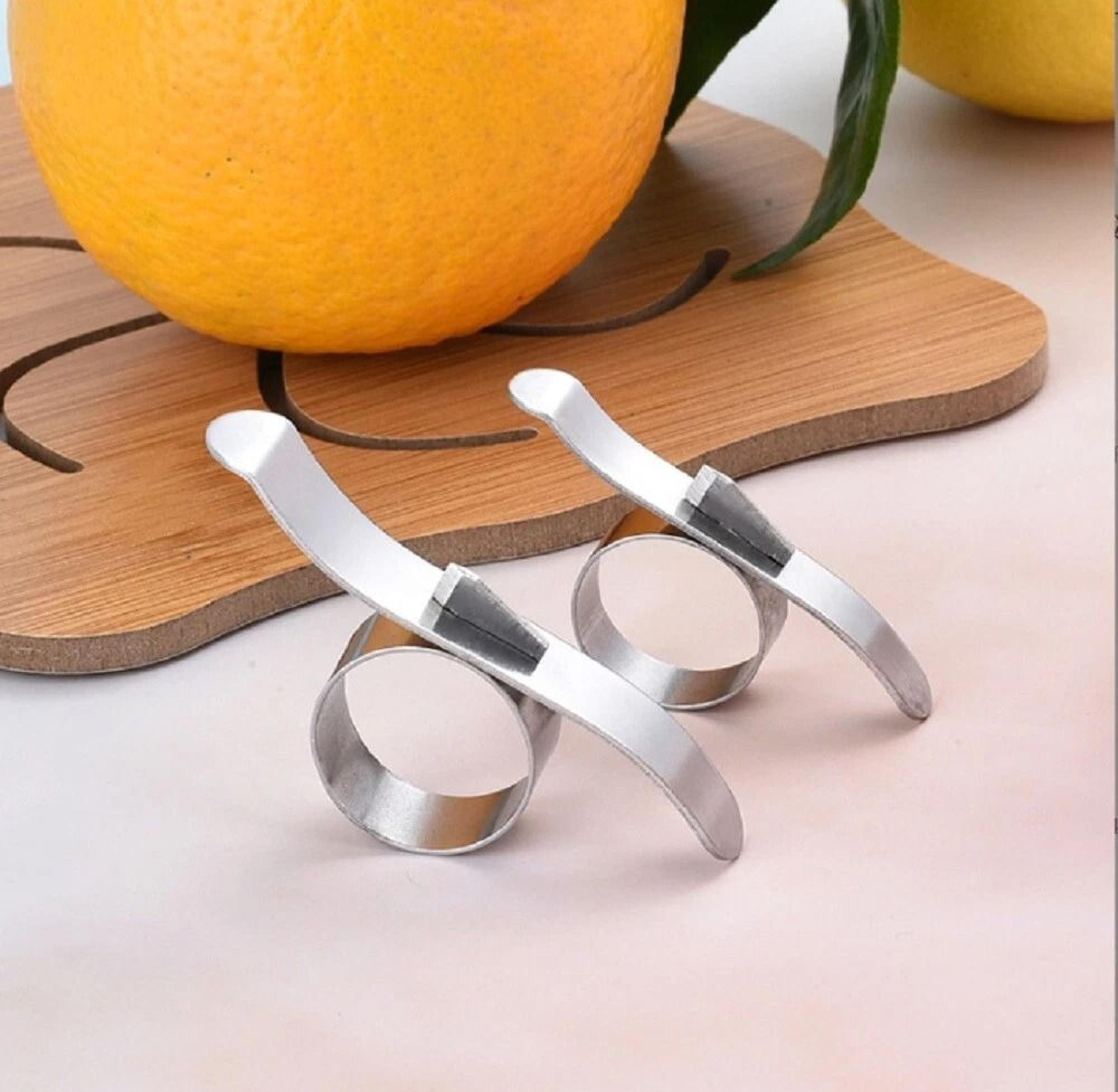stainless steel citrus peeler set easy orange & lemon peeling tool