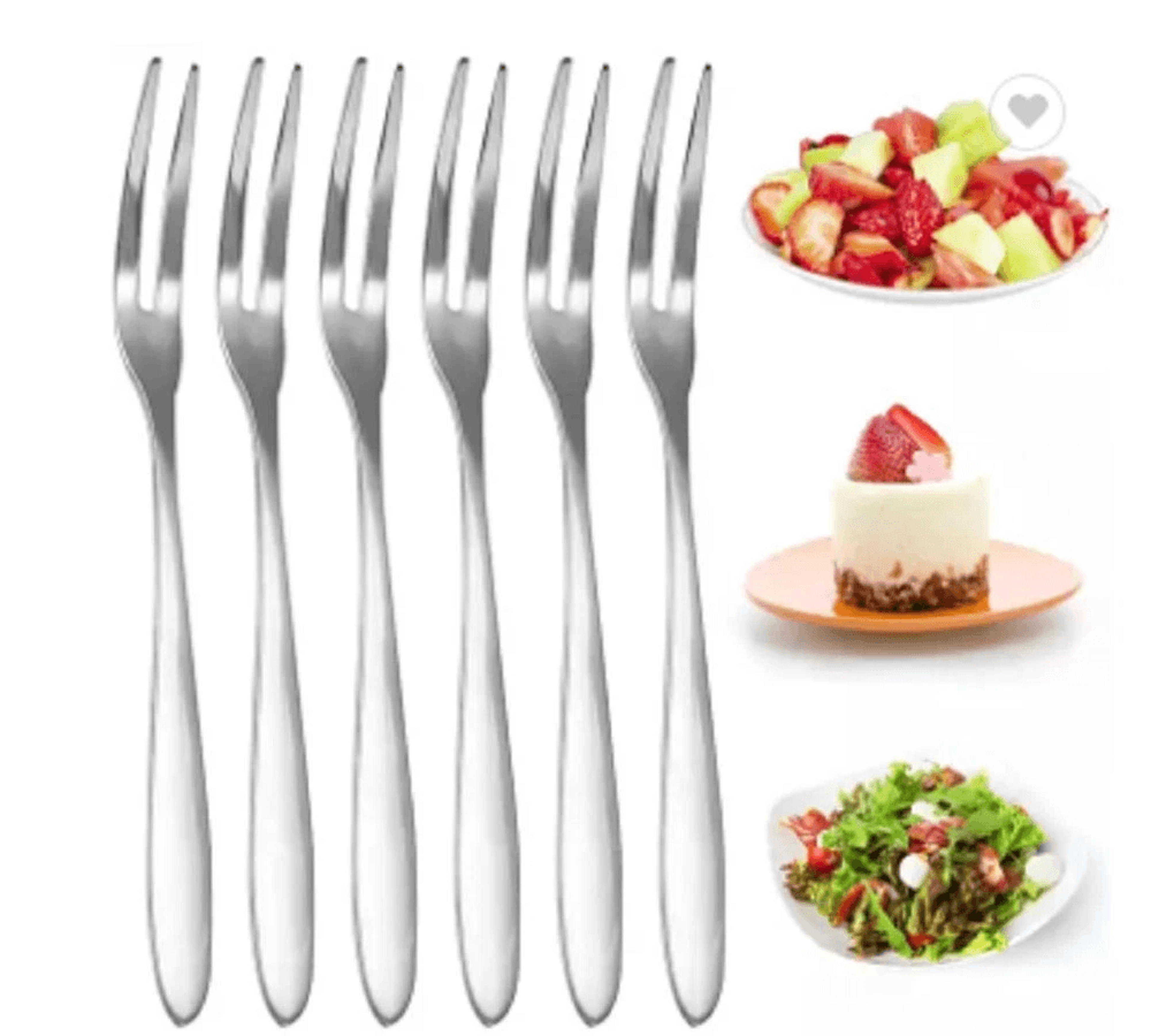 stainless steel mini forks set fruit forks for appetizers & desserts