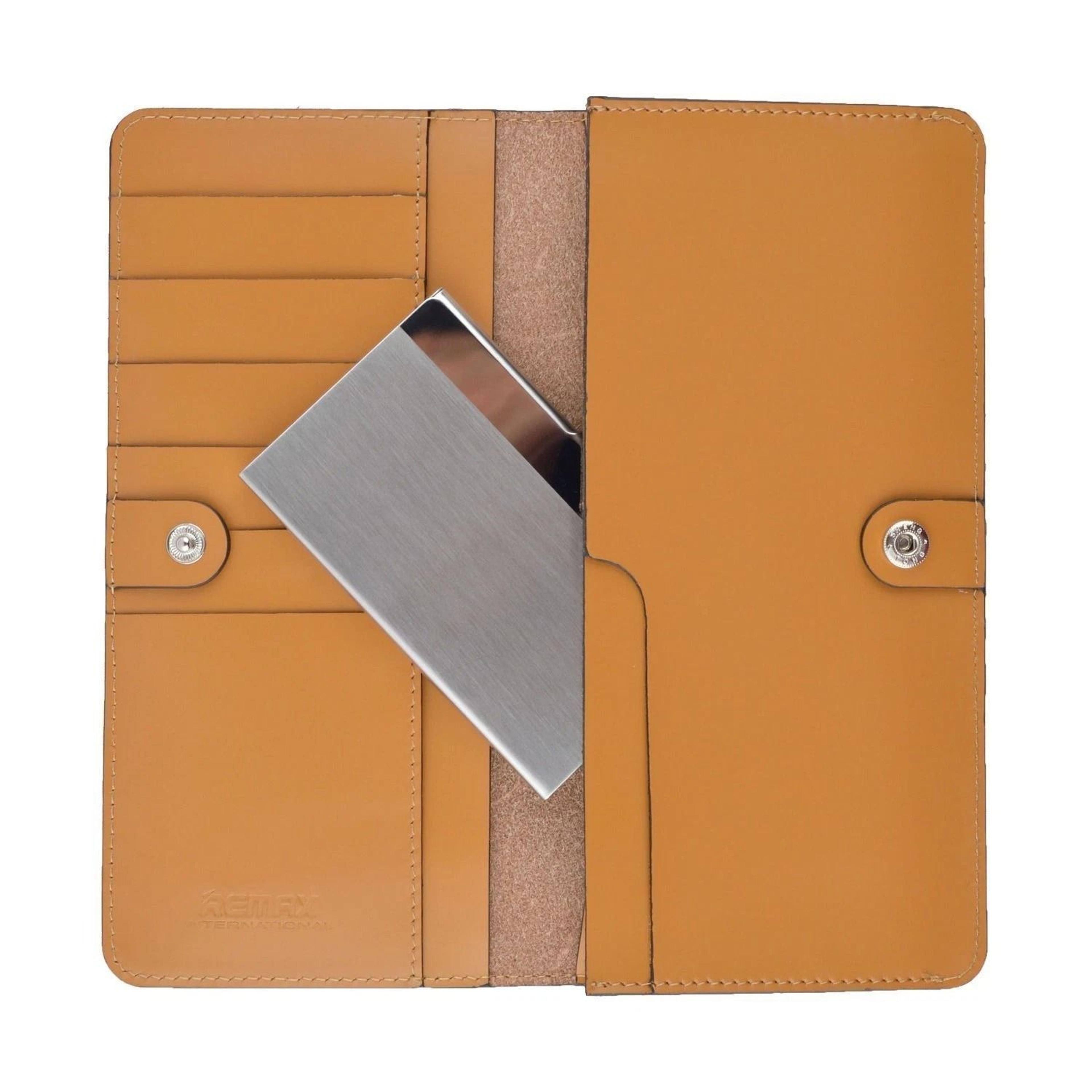 sleek stainless steel card holder case for business, id, and credit cards slim metal wallet