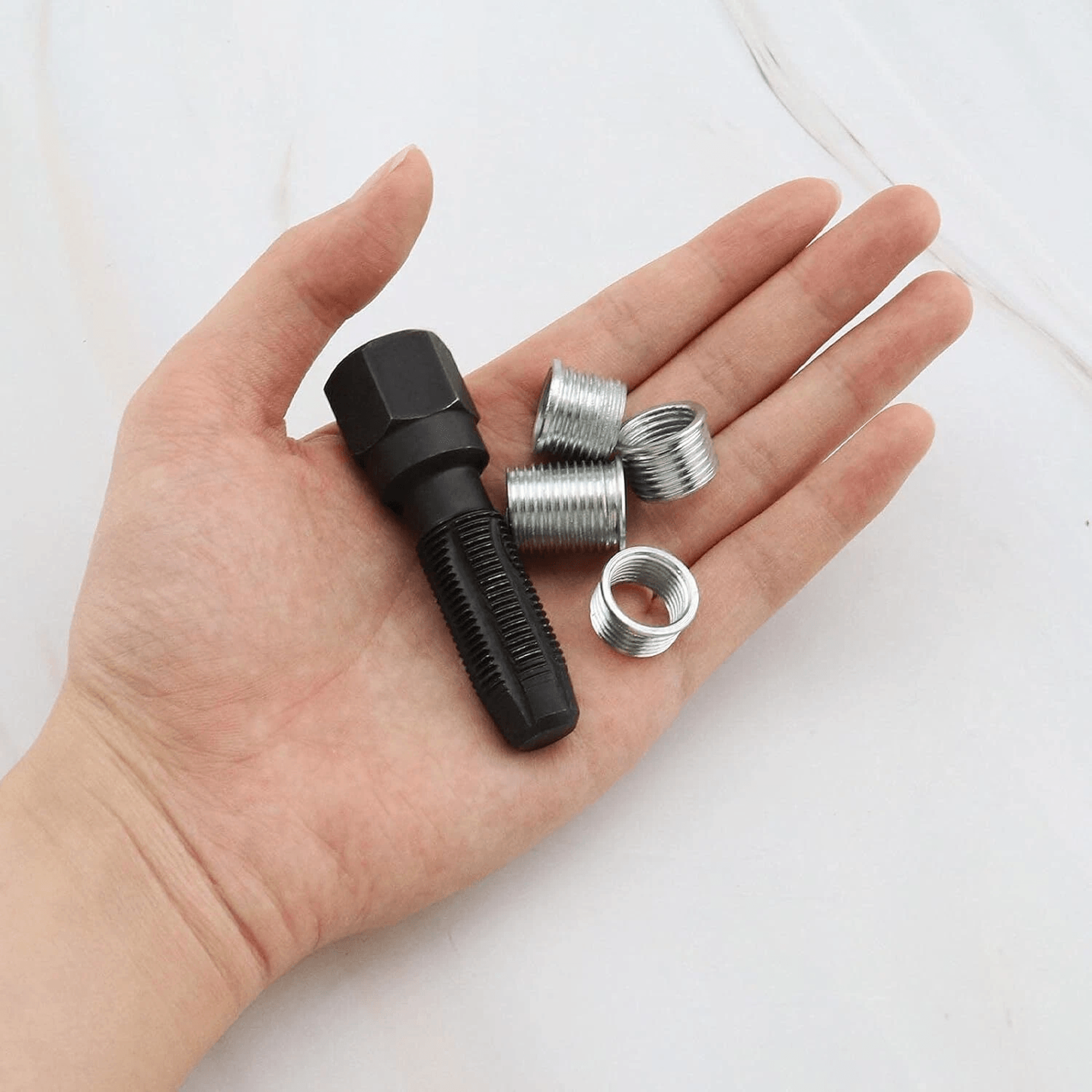 spark plug thread repair kit with inserts carbon steel rethread tool