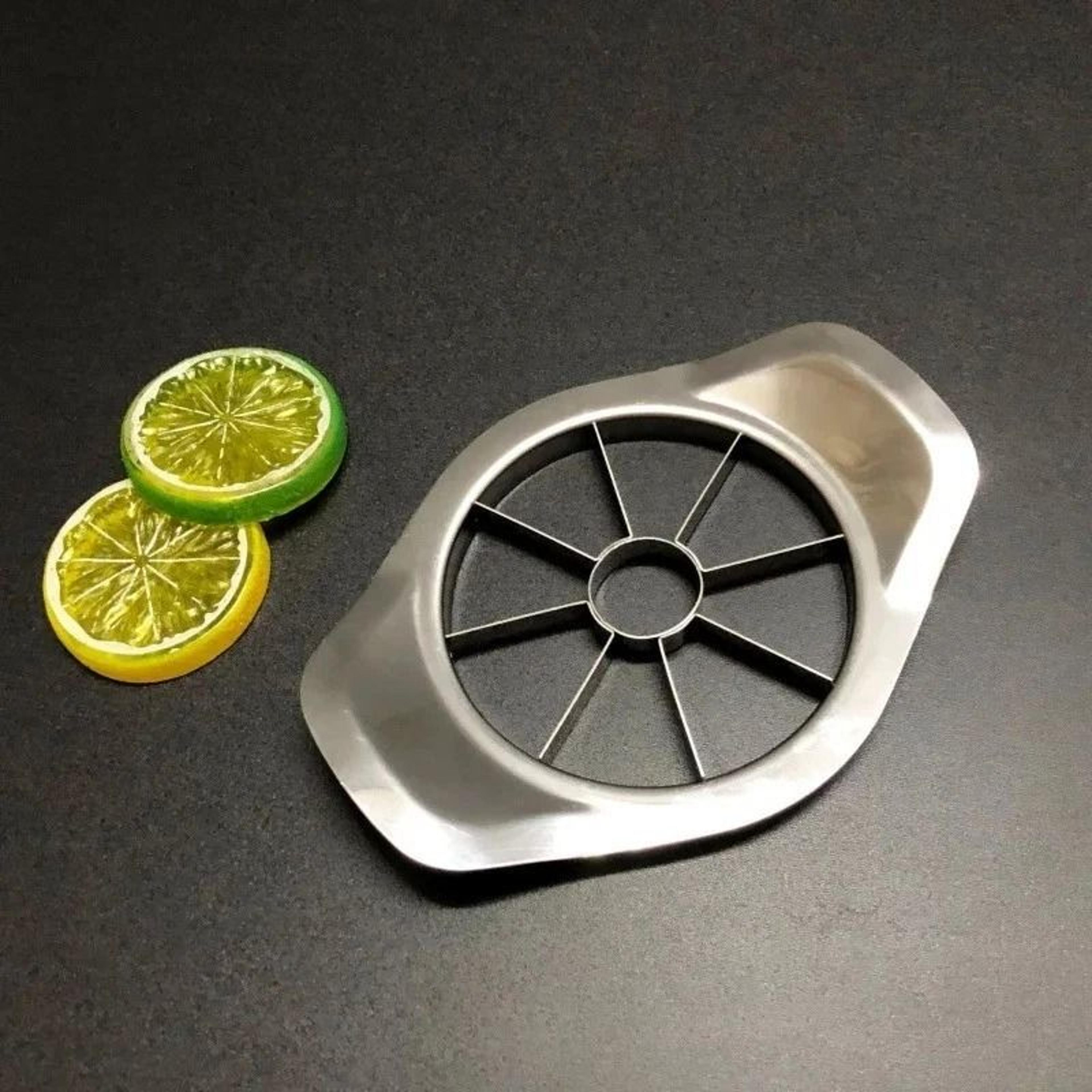 stainless steel apple slicer and corer with comfort grip handles fruit cutter