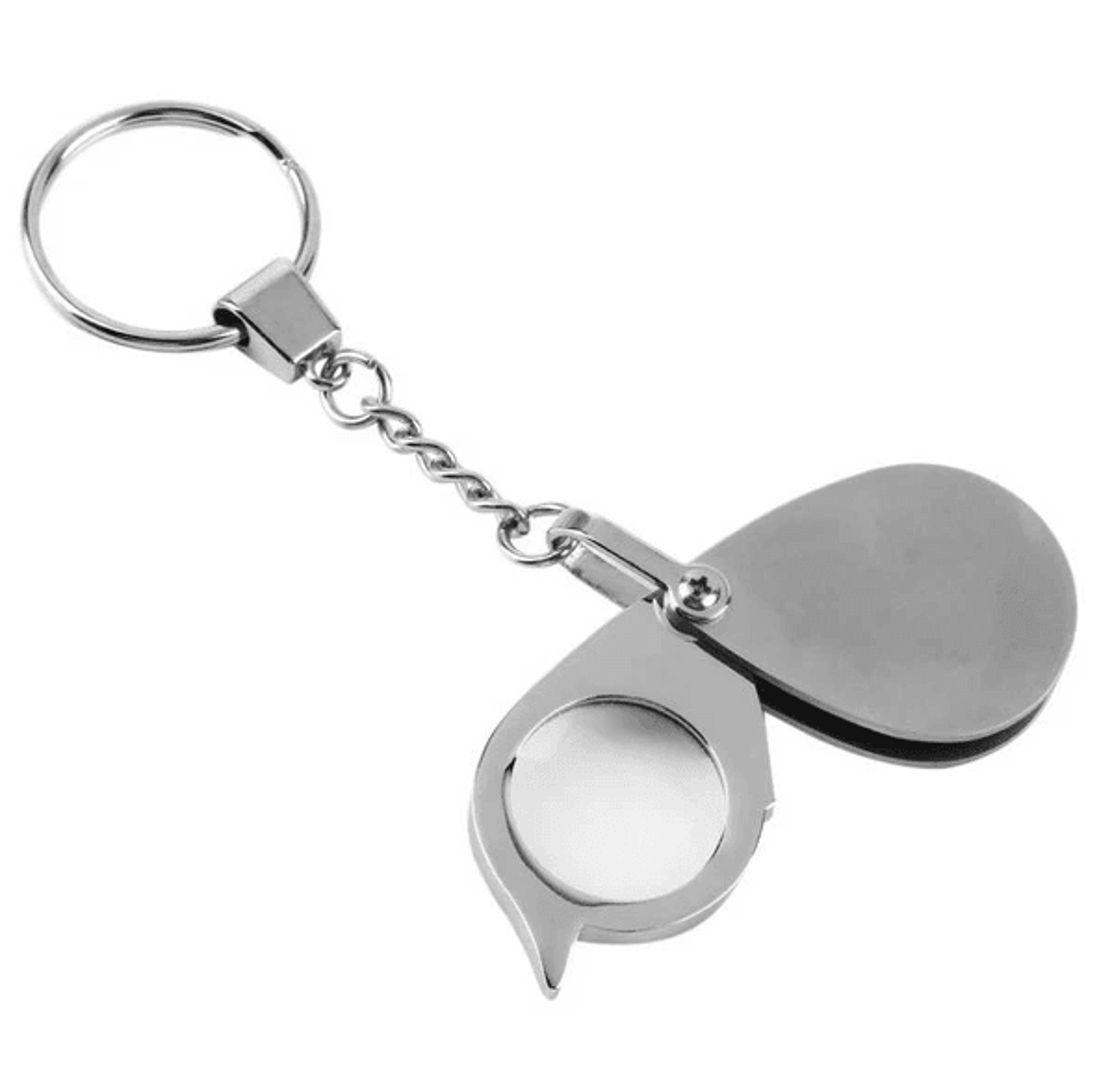 10x keychain magnifier pocket magnifying glass folding jewelry loupe