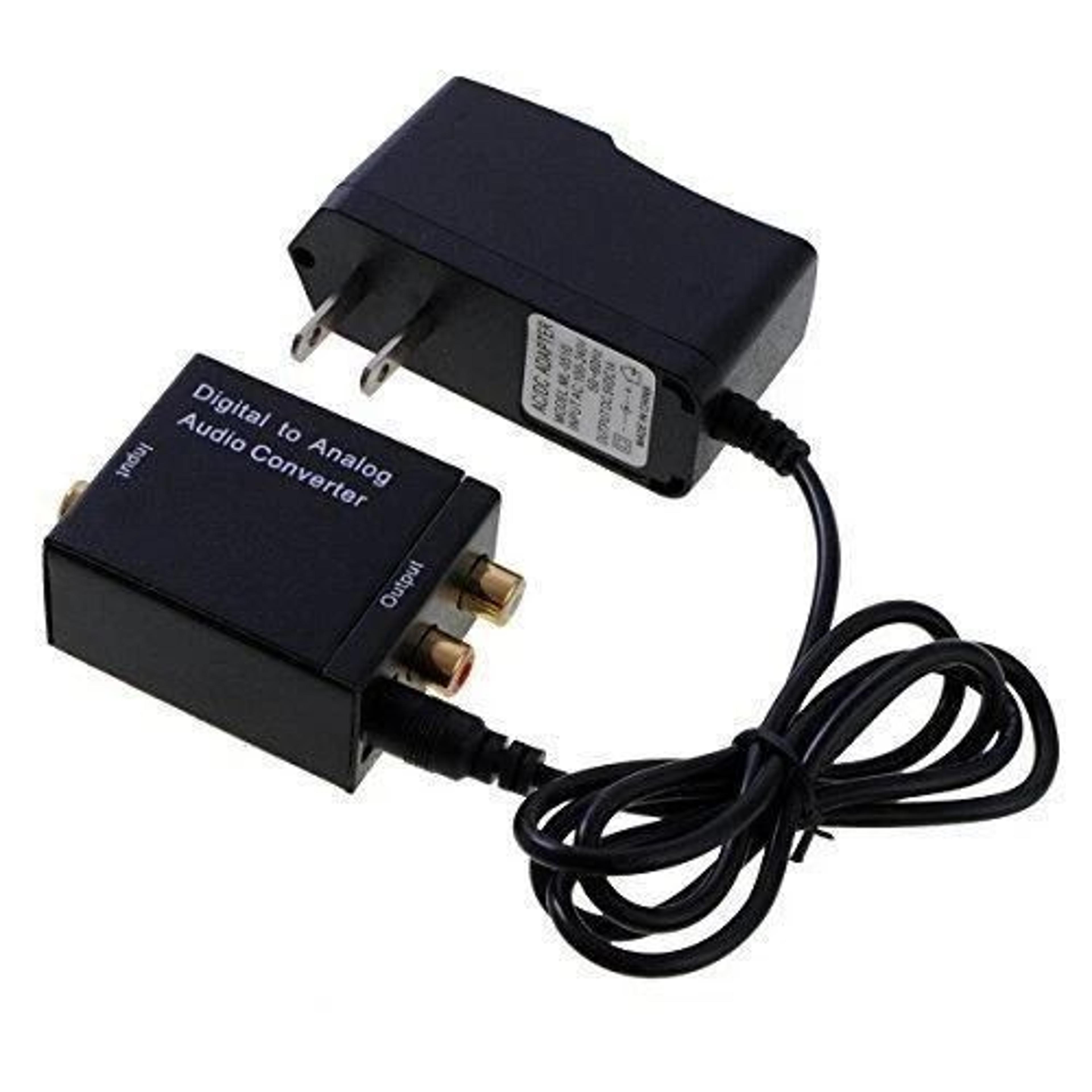 digital to analog audio converter optical coaxial to rca adapter for tv stereo