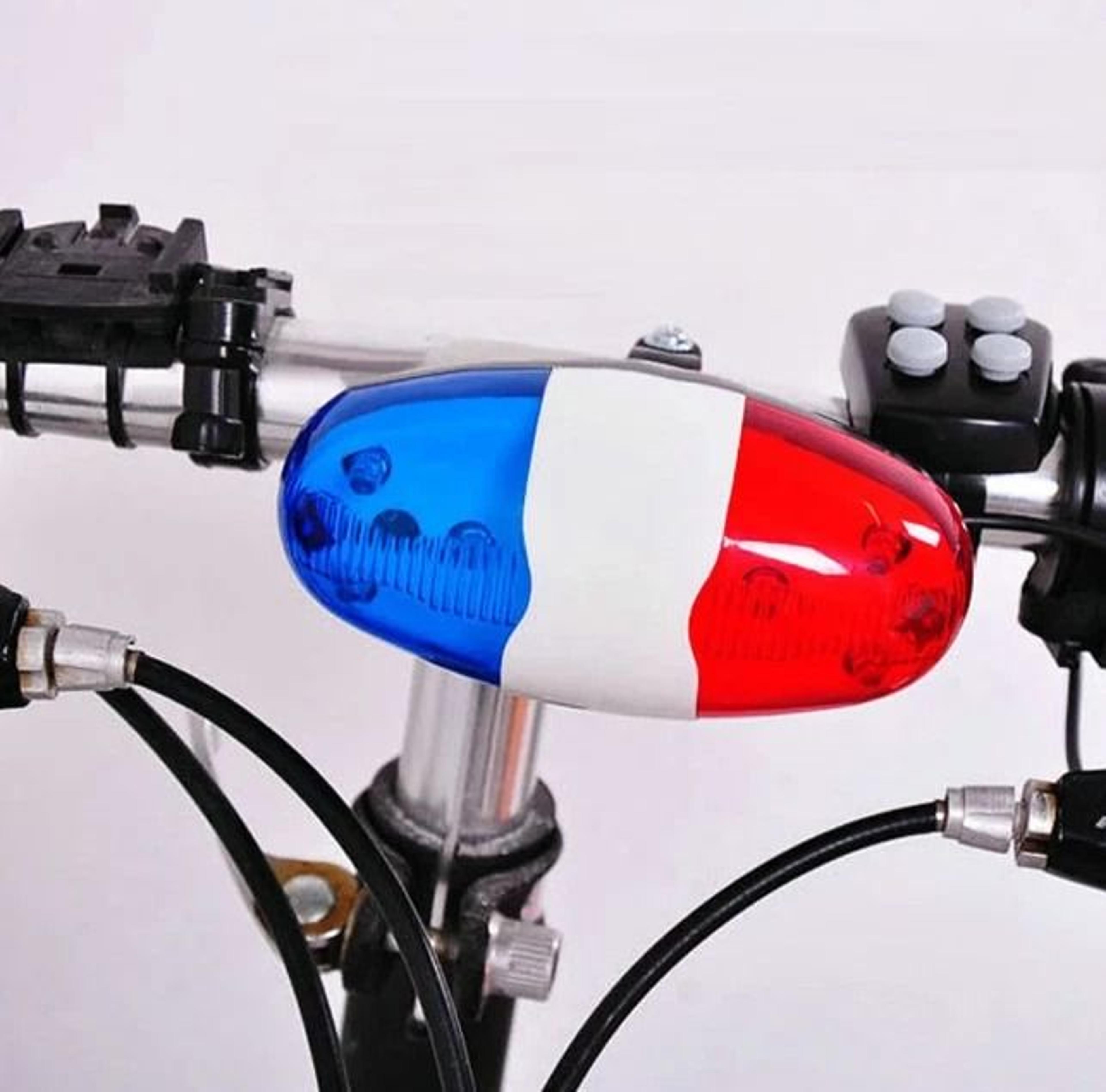 bicycle bell with led lights & 4 tones multi functional bike horn with police flashing lights