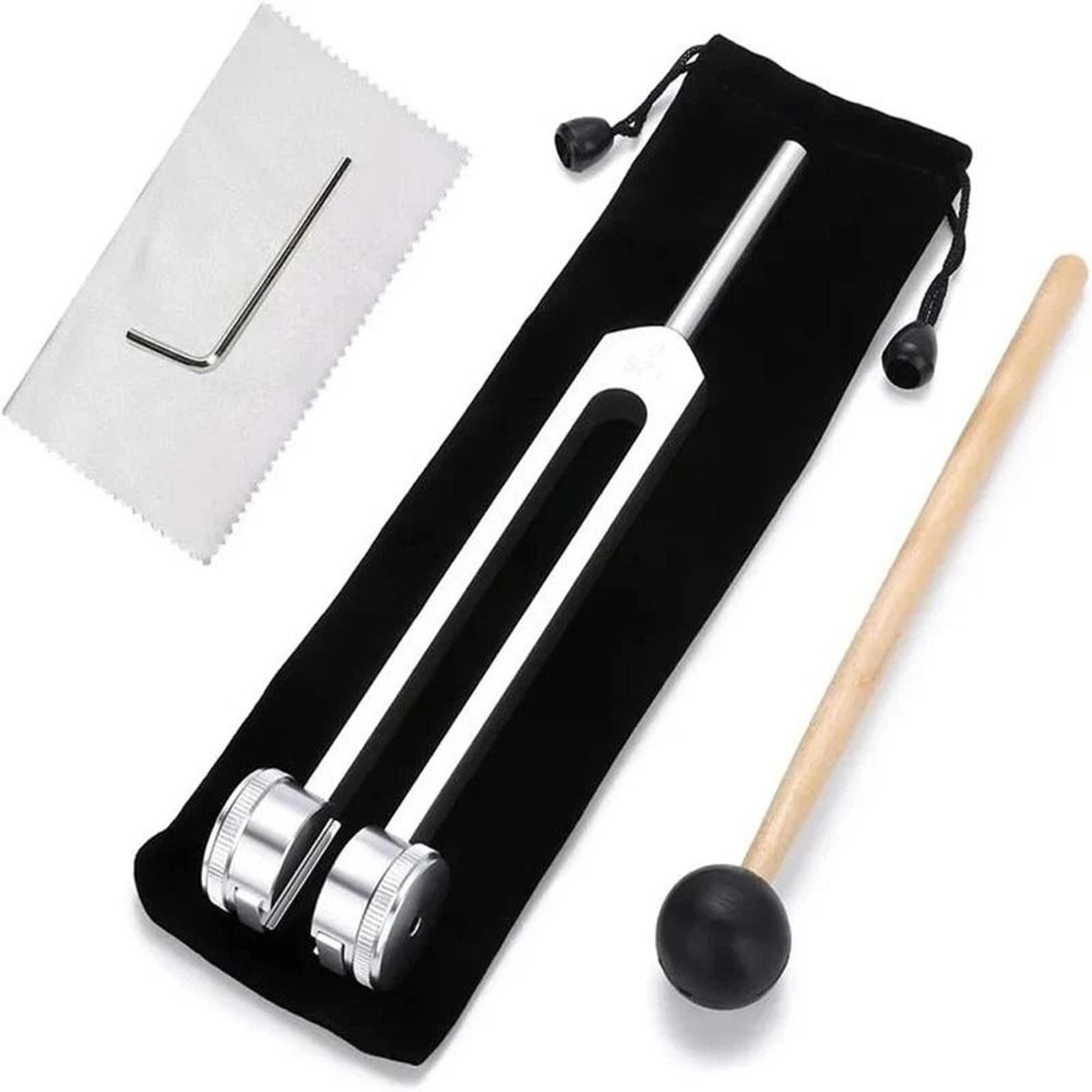 healing tuning fork with silicone hammer for sound therapy and meditation