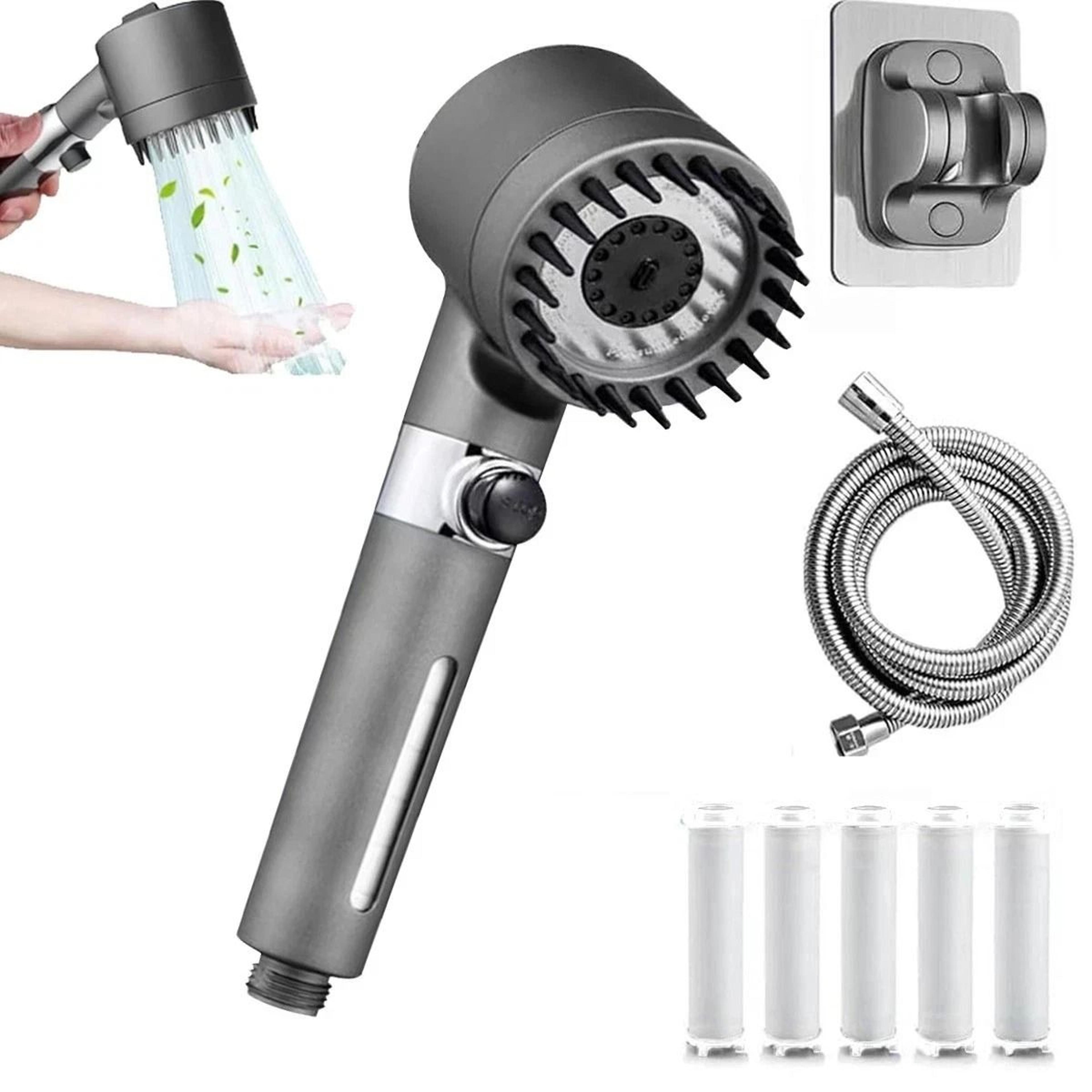 filtered shower head with handheld high pressure spray