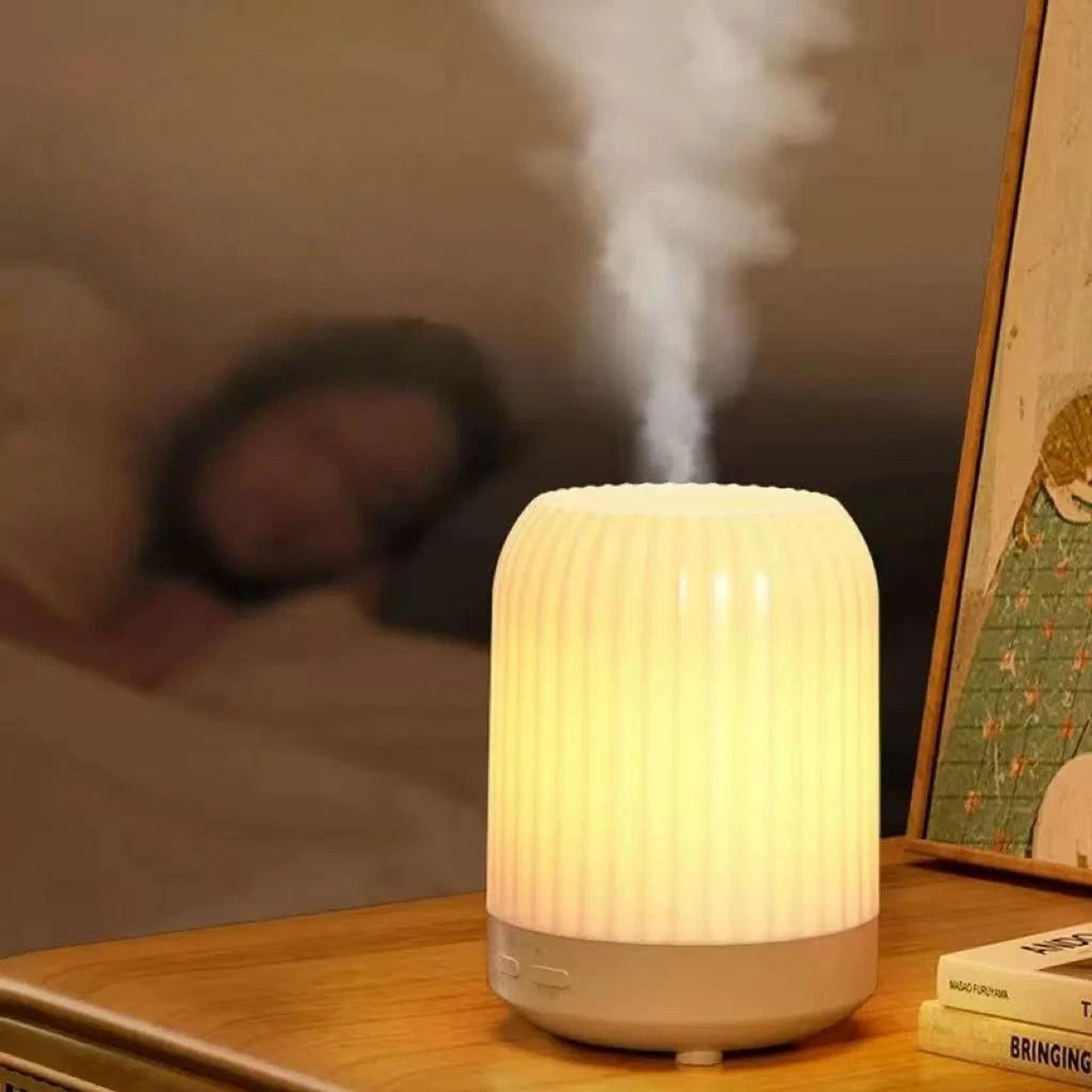 led ultrasonic essential oil diffuser aroma humidifier with night light