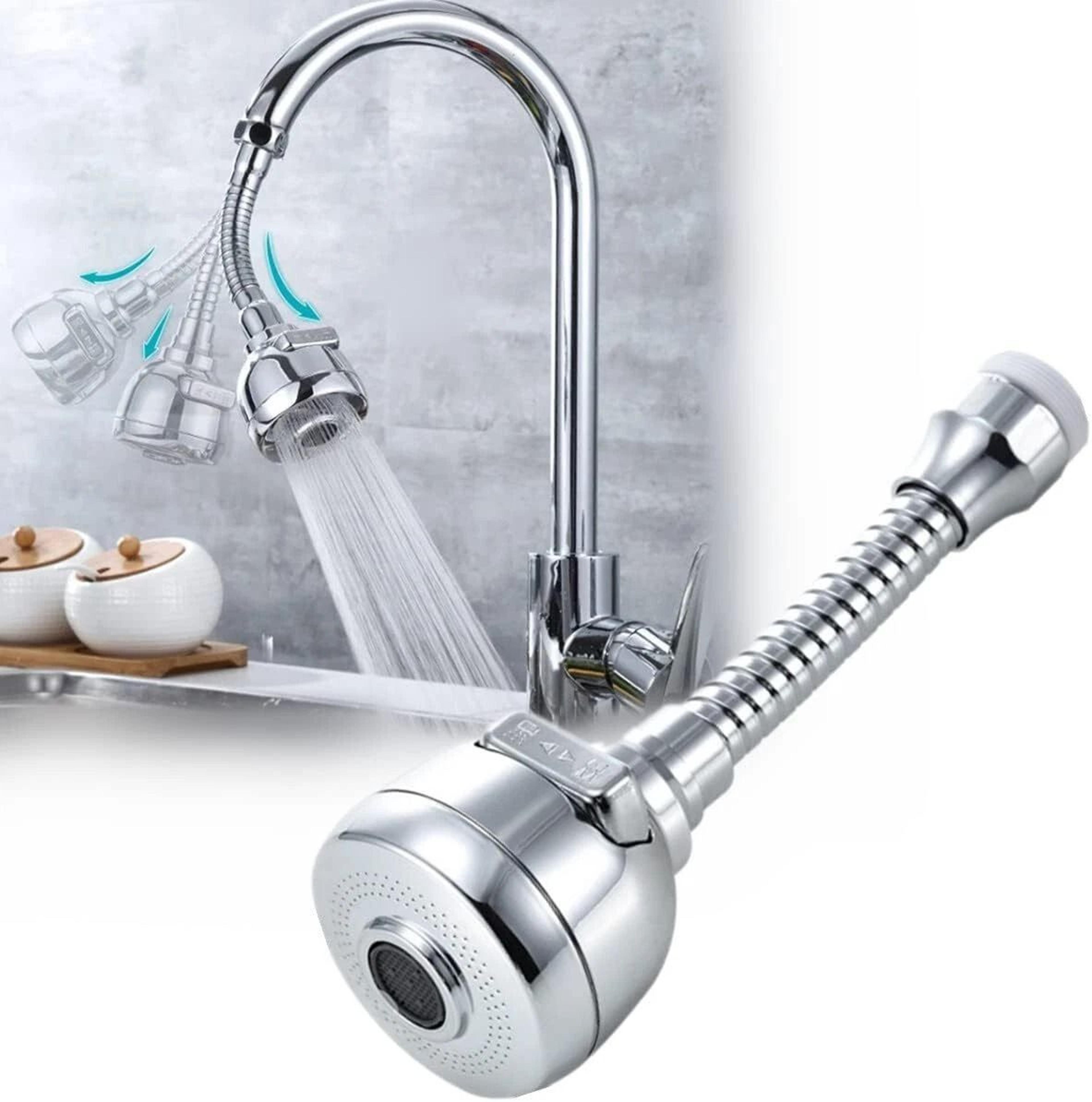 360 rotating water saving faucet extender sink sprayer aerator nozzle