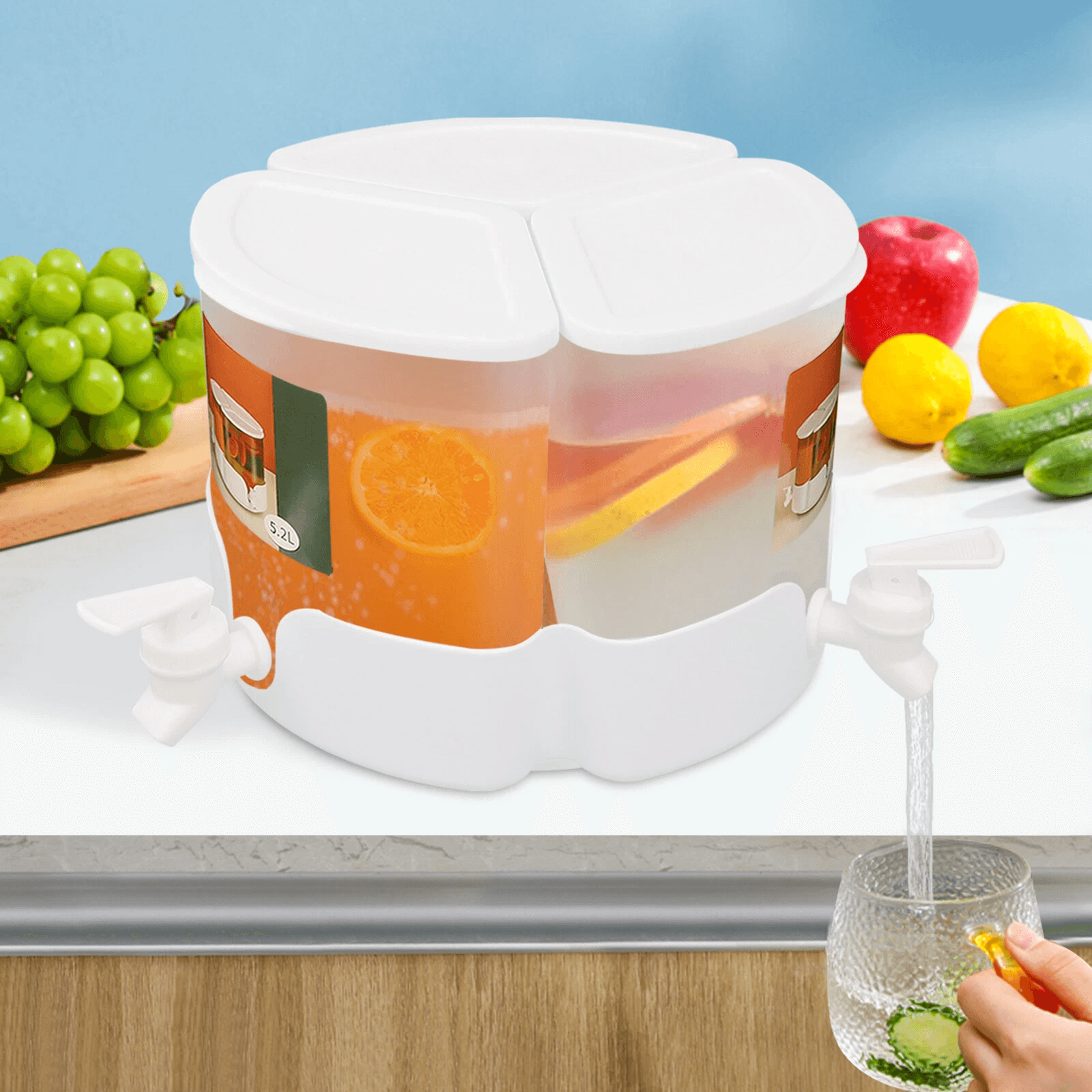 premium rotating beverage dispenser compartment party drink station