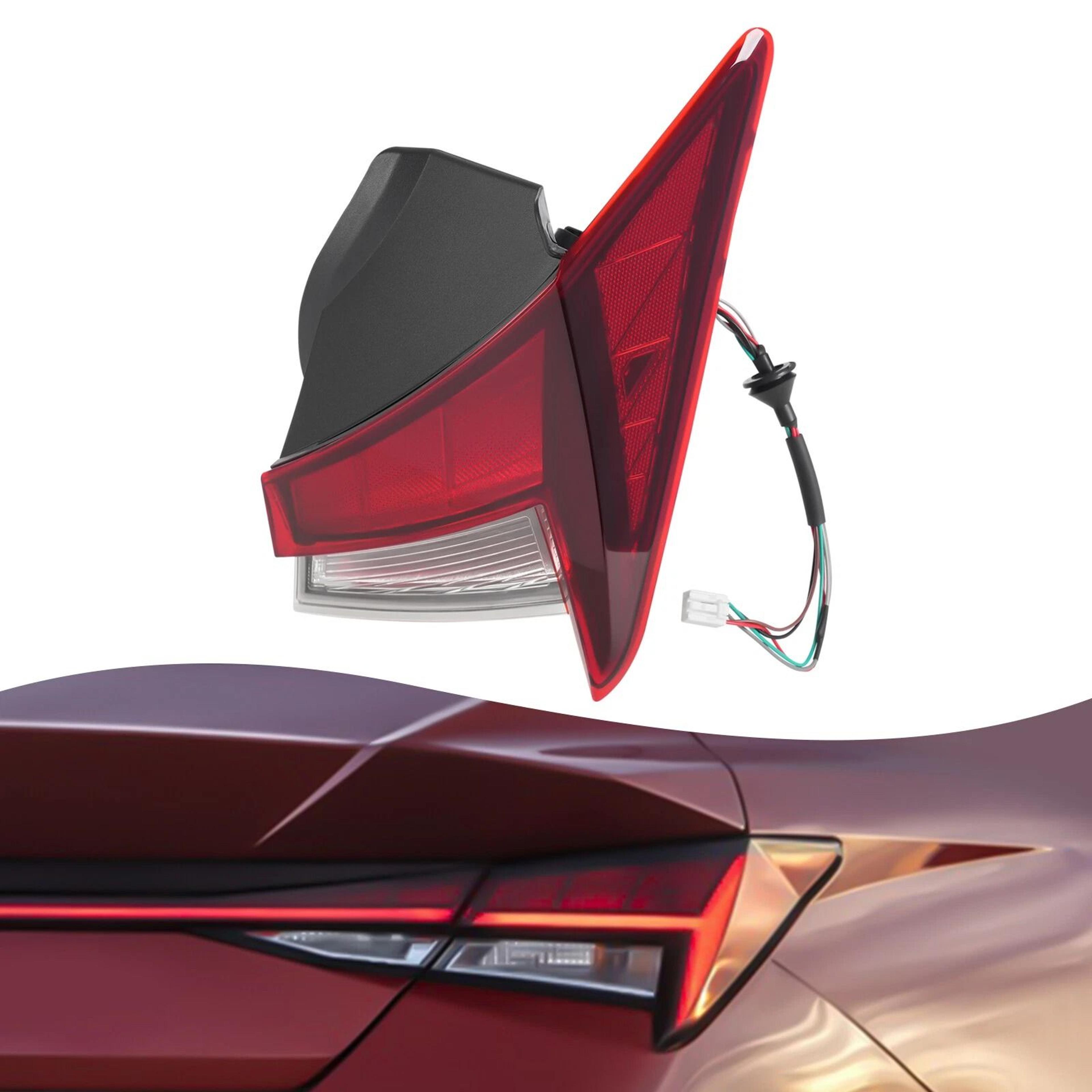 hyundai elantra passenger right tail light brake lamp with halogen bulb replacement