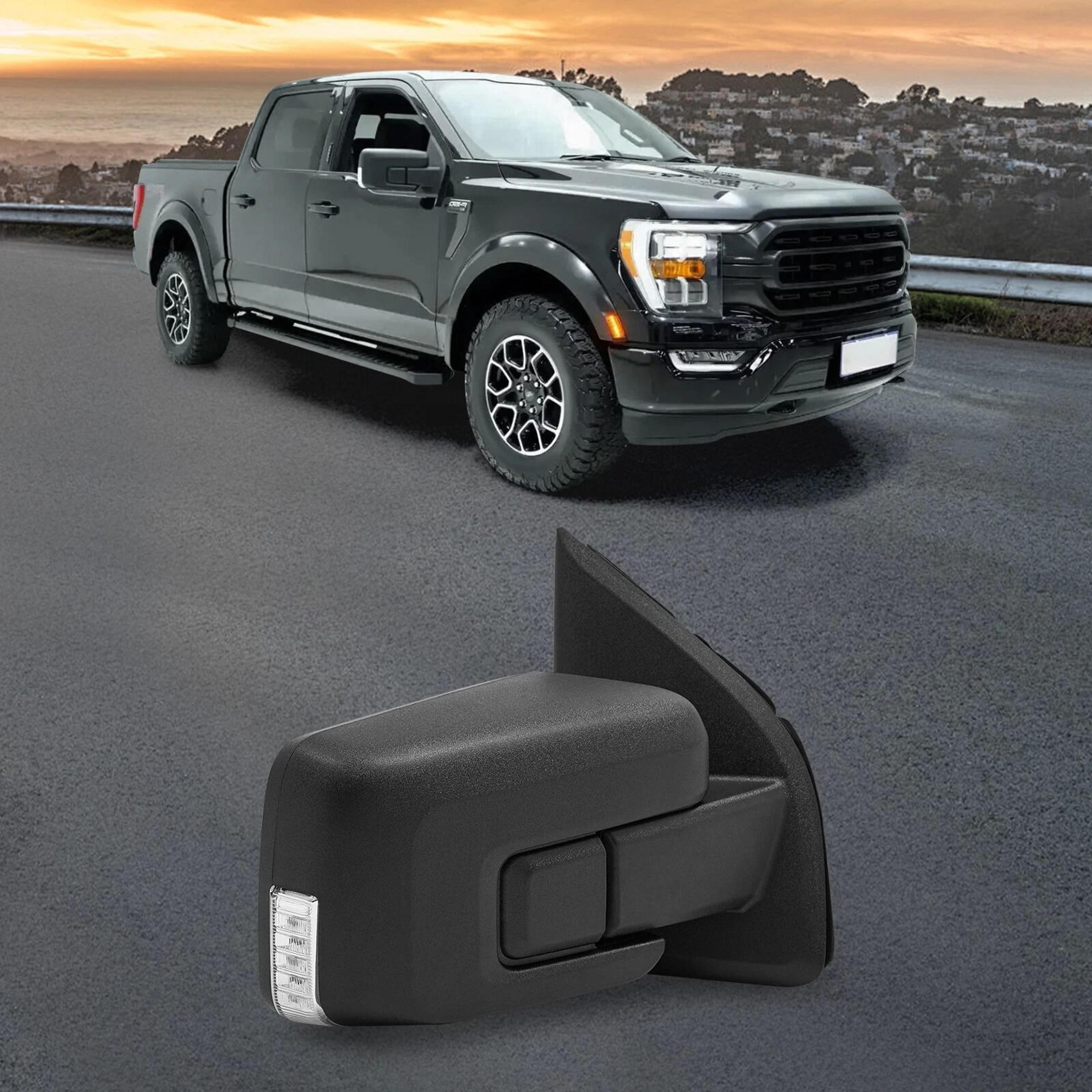 power heated passenger side mirror for ford with turn signal & bsm