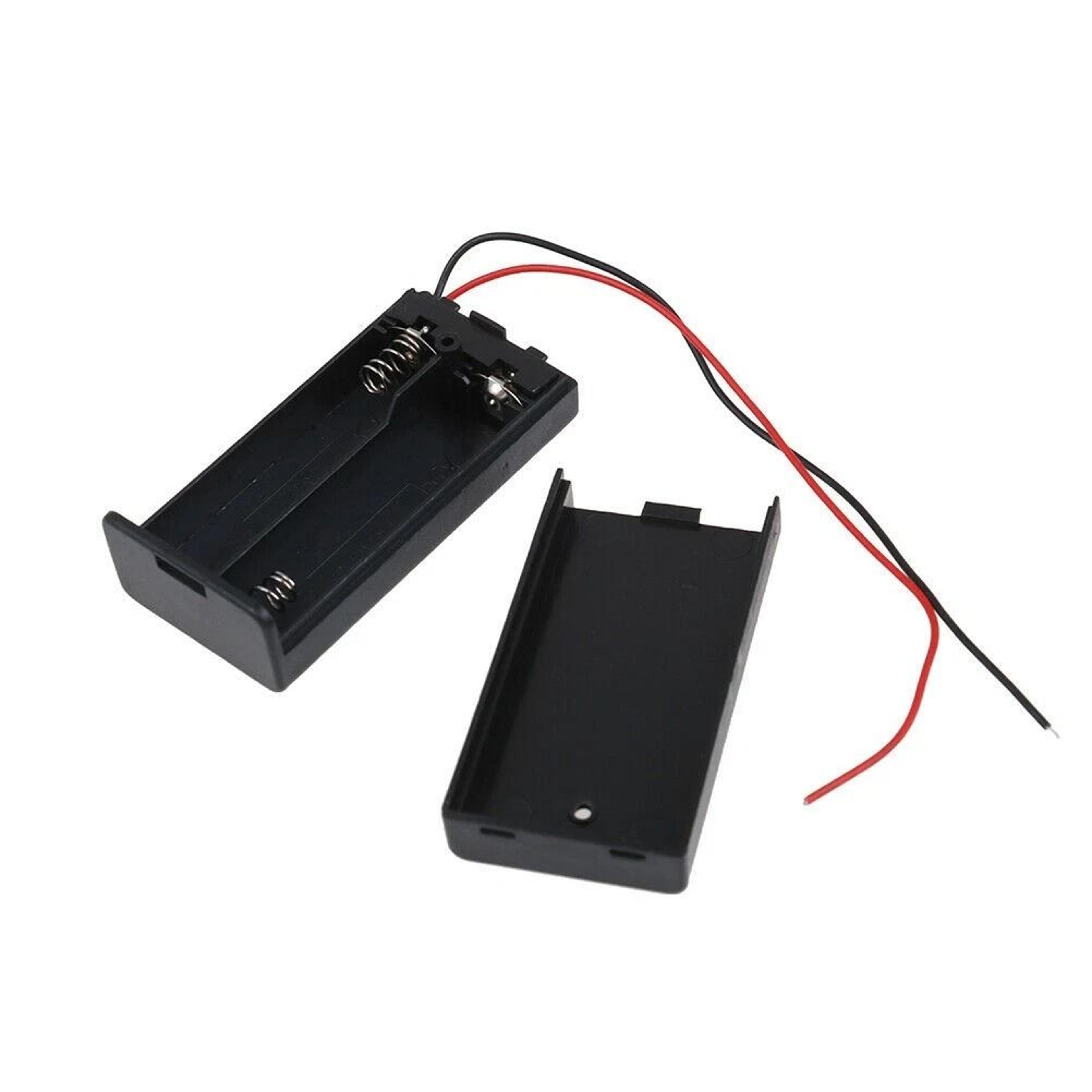 battery holder compartment case with on/off switch plastic lid for easy storage and access