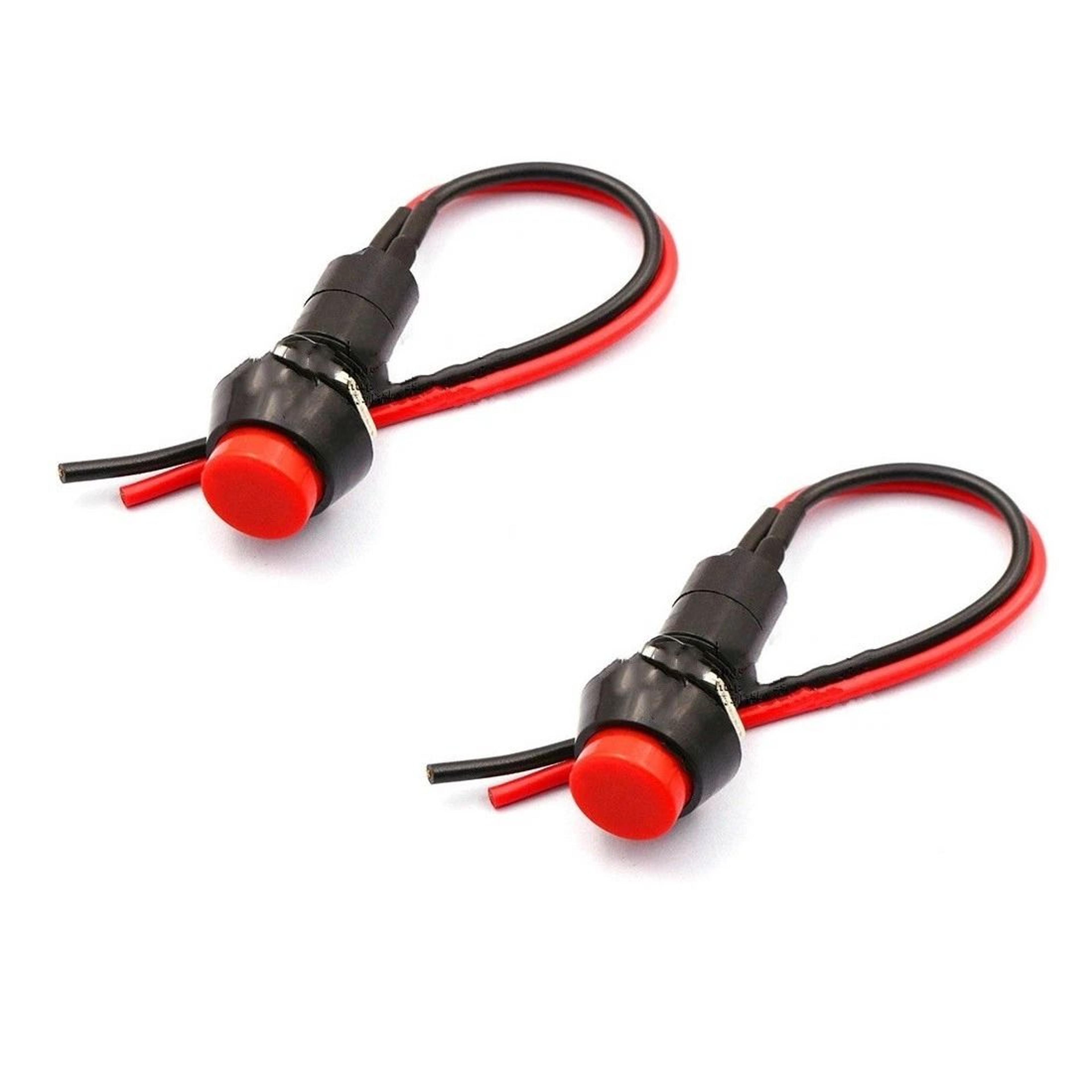 red push button switch pre wired on off latching switch for car rv